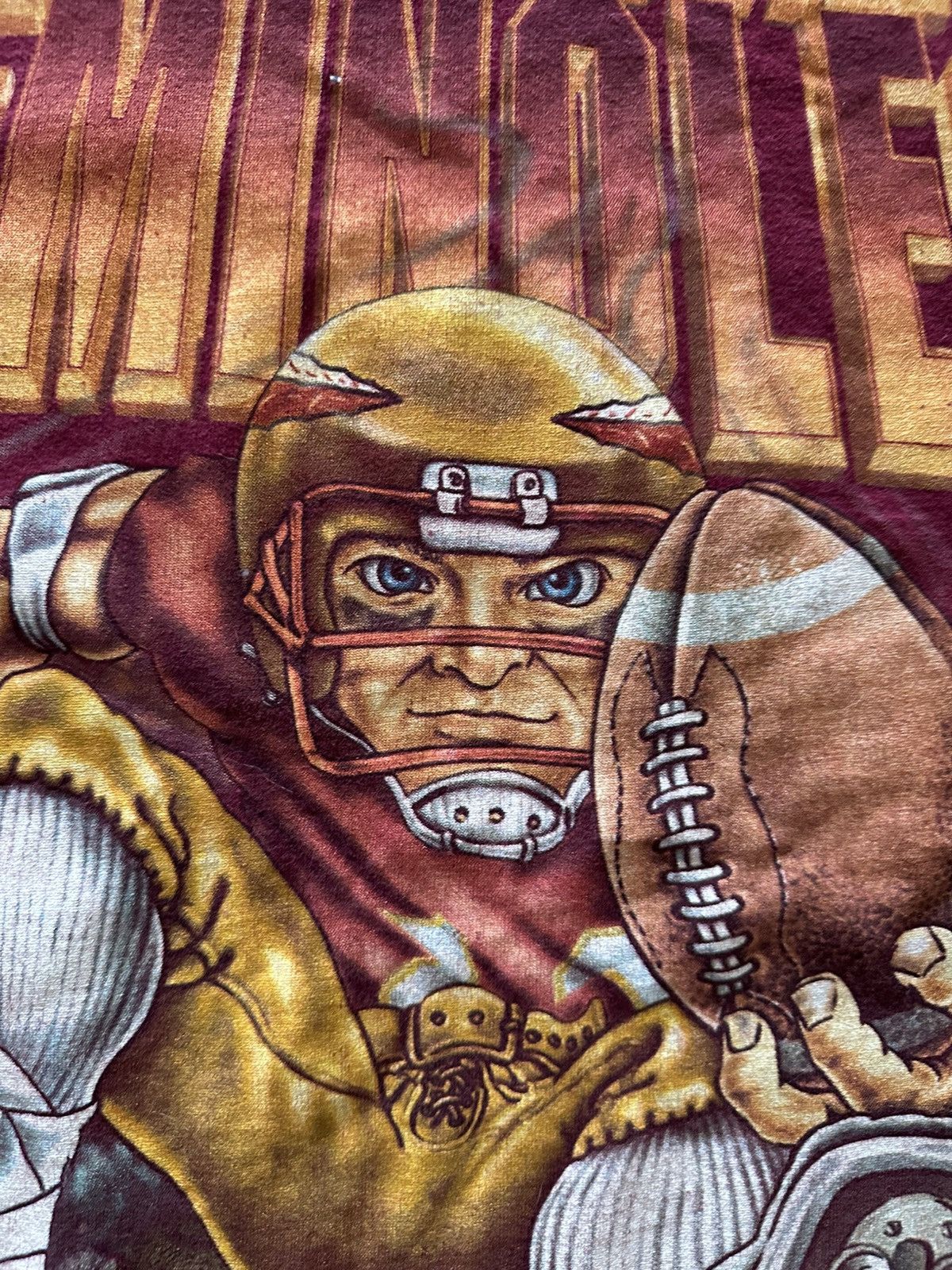 NCAA × Vintage Vintage 90s Florida State Seminoles All Over Print T-Shirt Size US L / EU 52-54 / 3 - 3 Thumbnail