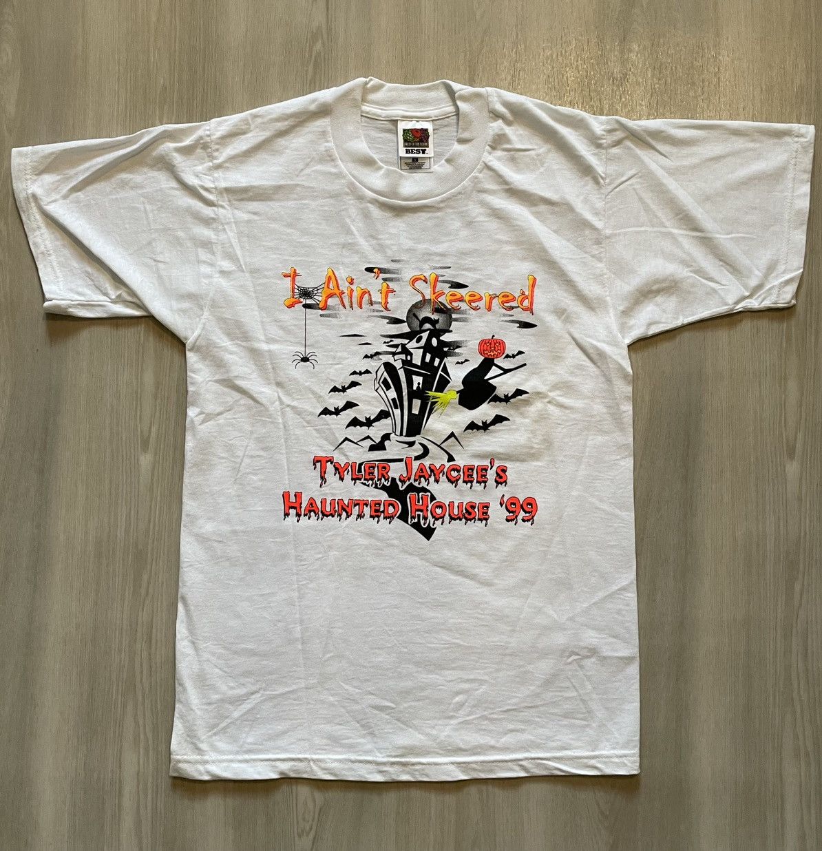 Vintage Vintage 90s Hounted House Tee I Ain’t Skeered Sz Small Size US S / EU 44-46 / 1 - 2 Thumbnail