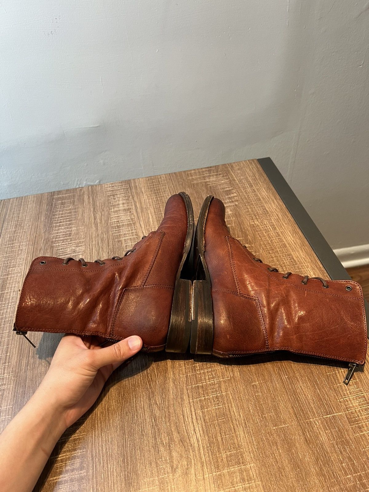 Frye Frye Boots Womens 8 B 3476216 Brown Leather Zip Back Size US 8 / IT 38 - 5 Thumbnail