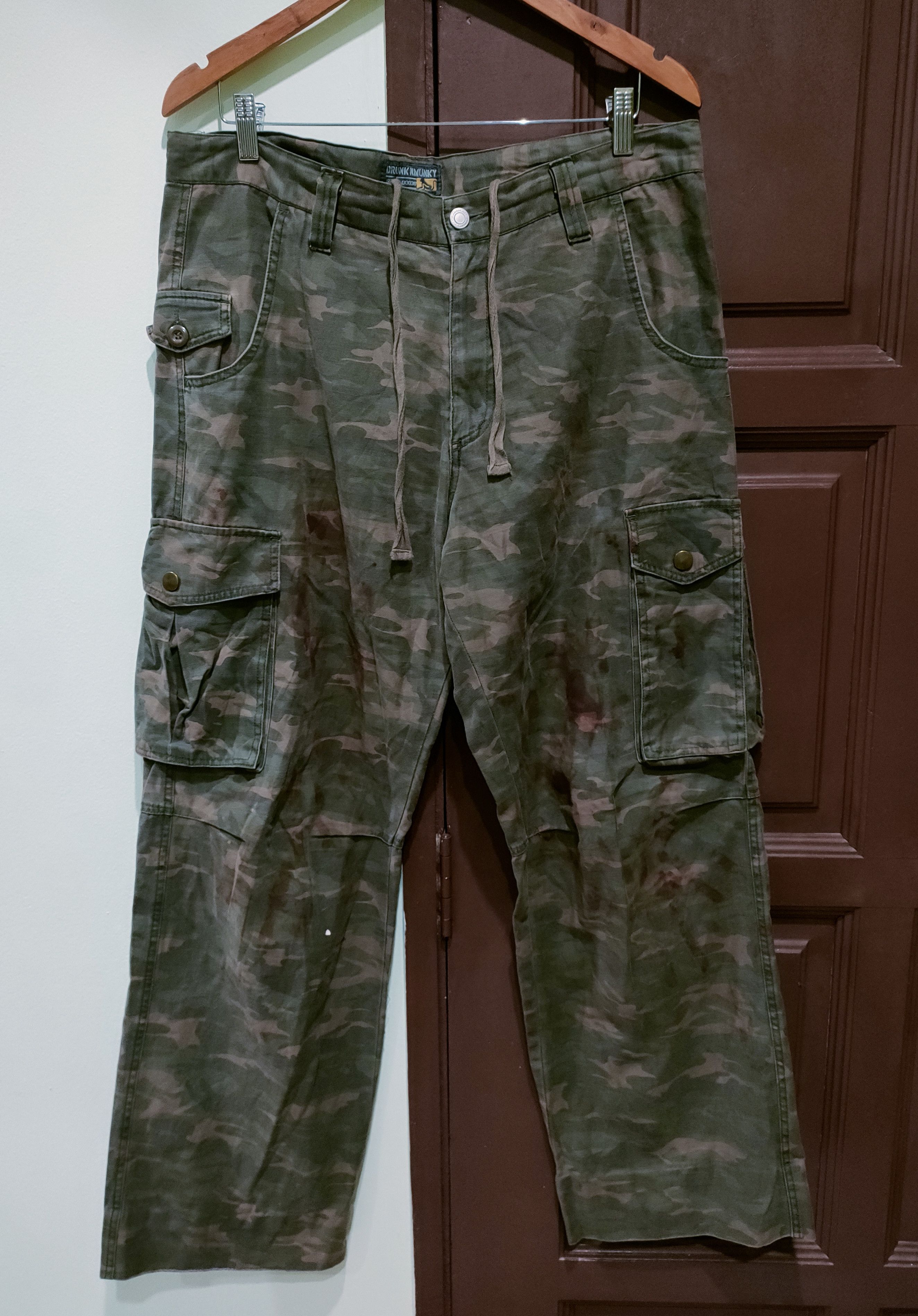 DrunknMunky 🔥 DrunknMunky Military Cargo Pants Camo🔥 Size US 36 / EU 52 - 2 Thumbnail