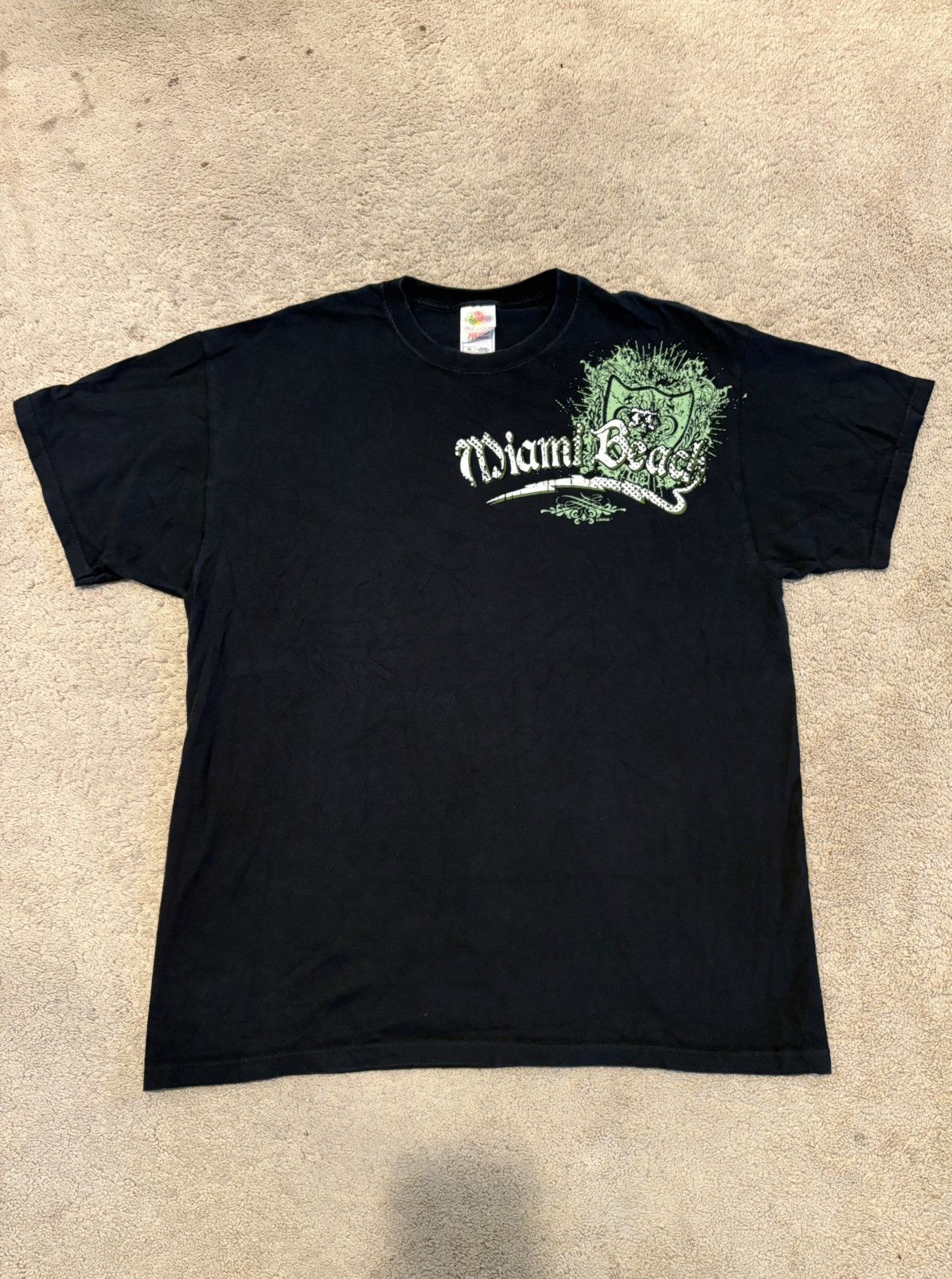 Vintage Vintage Miami Beach Y2K Tee Size US XL / EU 56 / 4 - 1 Thumbnail