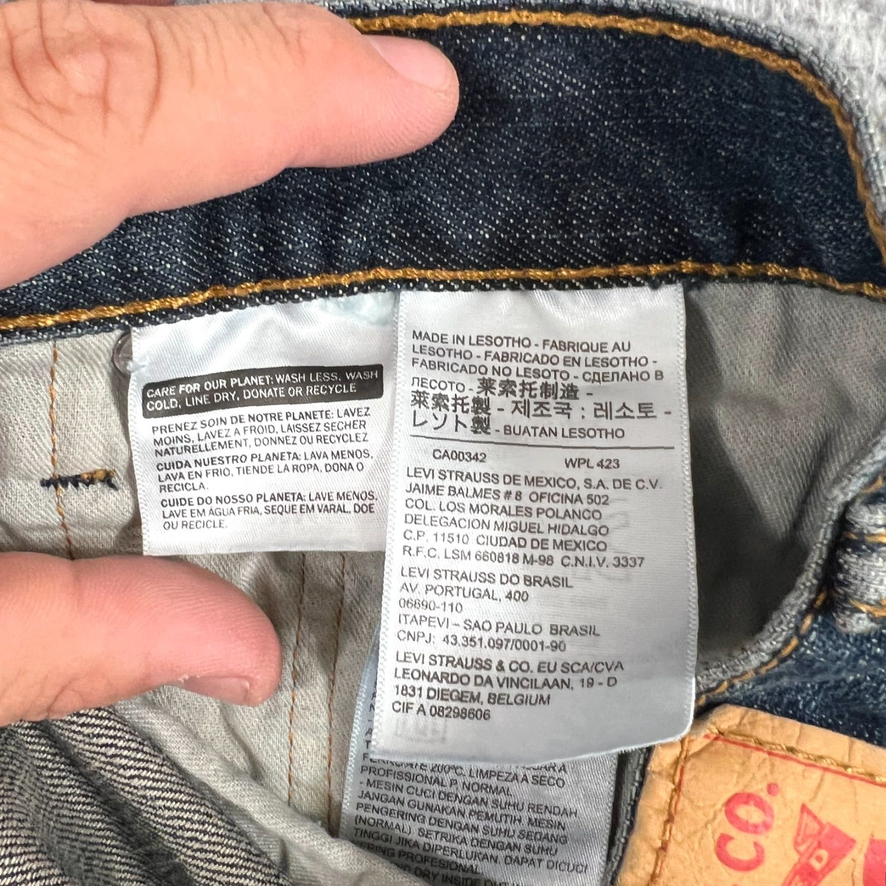 Levi's Levi's 559 Jeans Men Relaxed Straight Fit 33x32 Medium Blue Denim Grunge Skater Casual Size US 33 - 6 Thumbnail