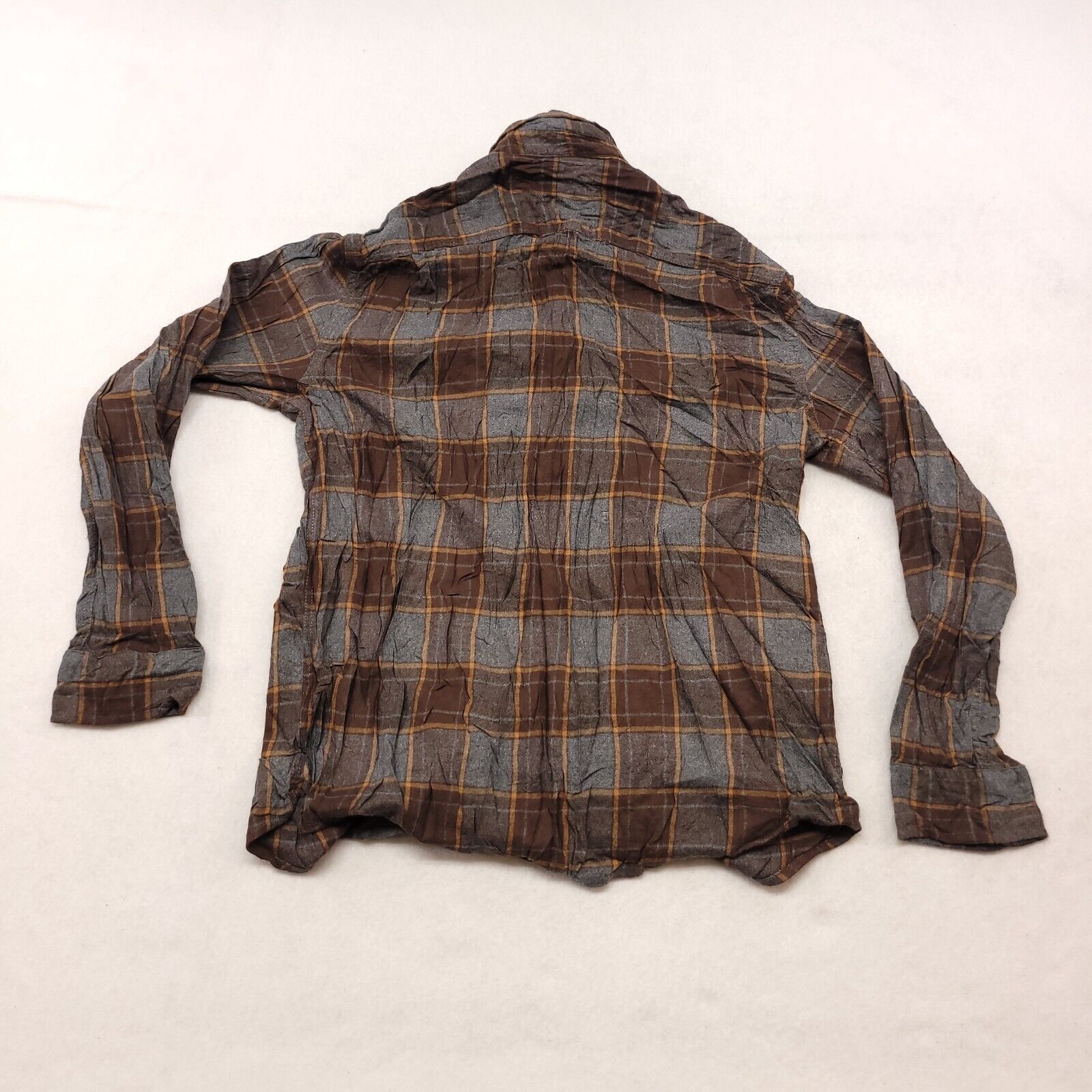 George George Casual Button Up Shirt Mens Size Large L Blue Brown Size US L / EU 52-54 / 3 - 10 Thumbnail