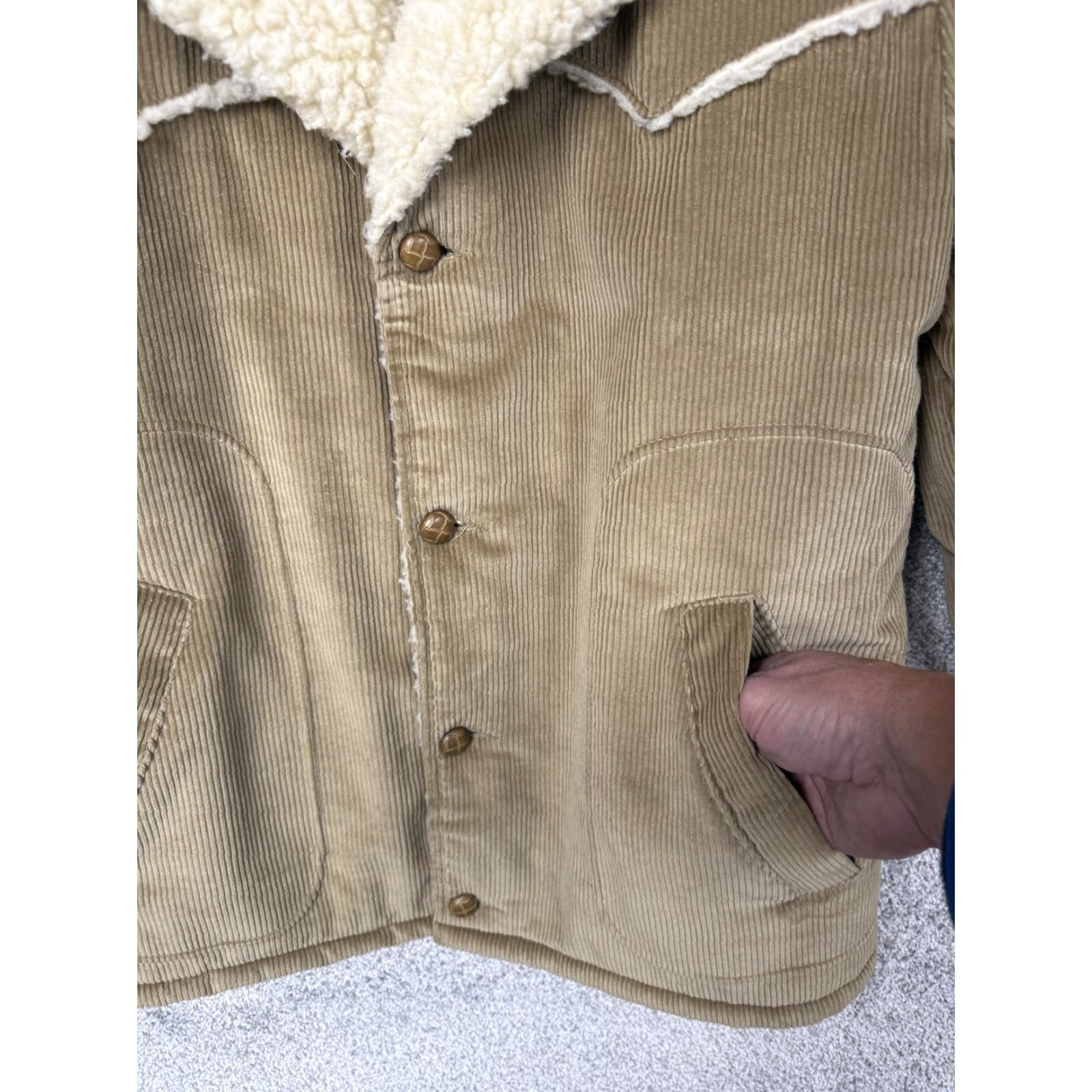 Vintage VINTAGE Anderson-Little Jacket 42 Tan Corduroy Sherpa Lined Western Workwear Size US XS / EU 42 / 0 - 5 Thumbnail