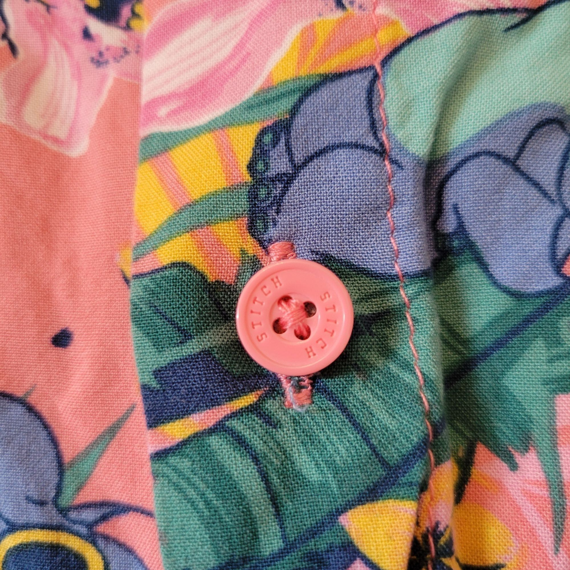 Disney Disney Lilo Stitch Hawaiian Shirt S Pink Tropical Cruise Vac Size US S / EU 44-46 / 1 - 6 Thumbnail