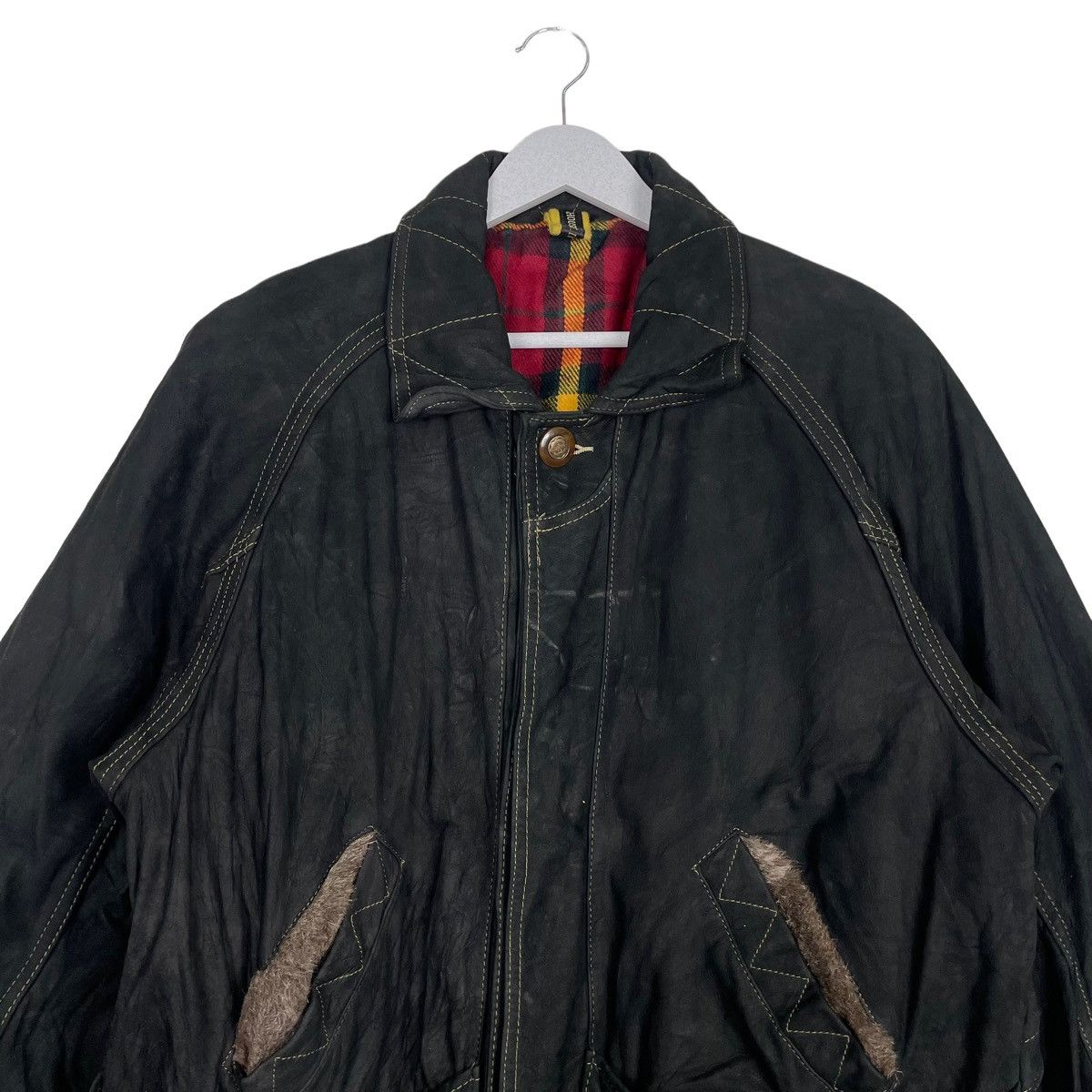 ABAHOUSE × Japanese Brand ARCHIVAL💥ABAHOUSE CHORE MOLESKIN LEATHER JACKET Size US M / EU 48-50 / 2 - 2 Thumbnail