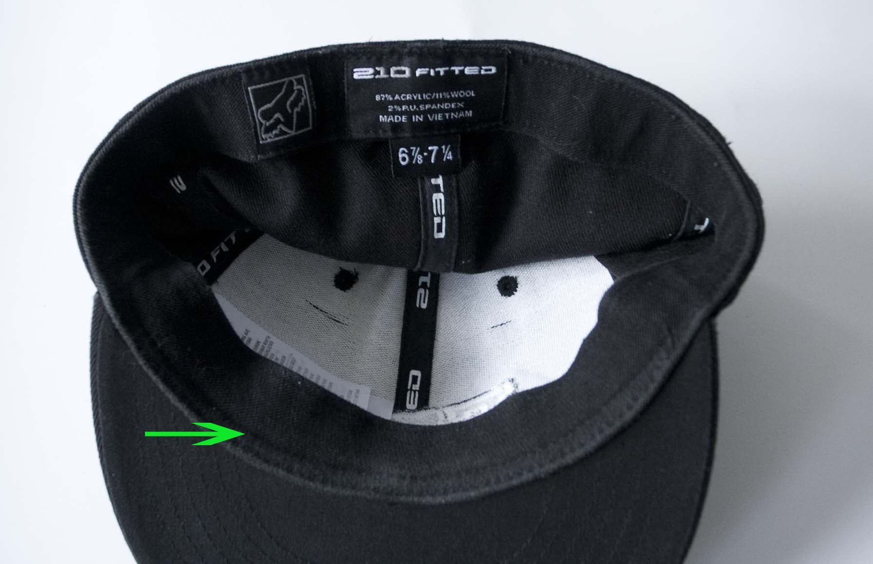 Fox Racing Fox Racing 210 Fitted Size 6 7/8 - 7 1/4 Black Logo Size ONE SIZE - 4 Thumbnail