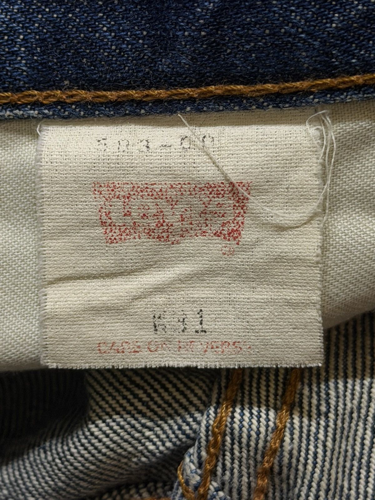 Levi's Vintage 80s Levis 503 Blue Faded Wash Distressed Wide Leg Size US 30 / EU 46 - 6 Thumbnail