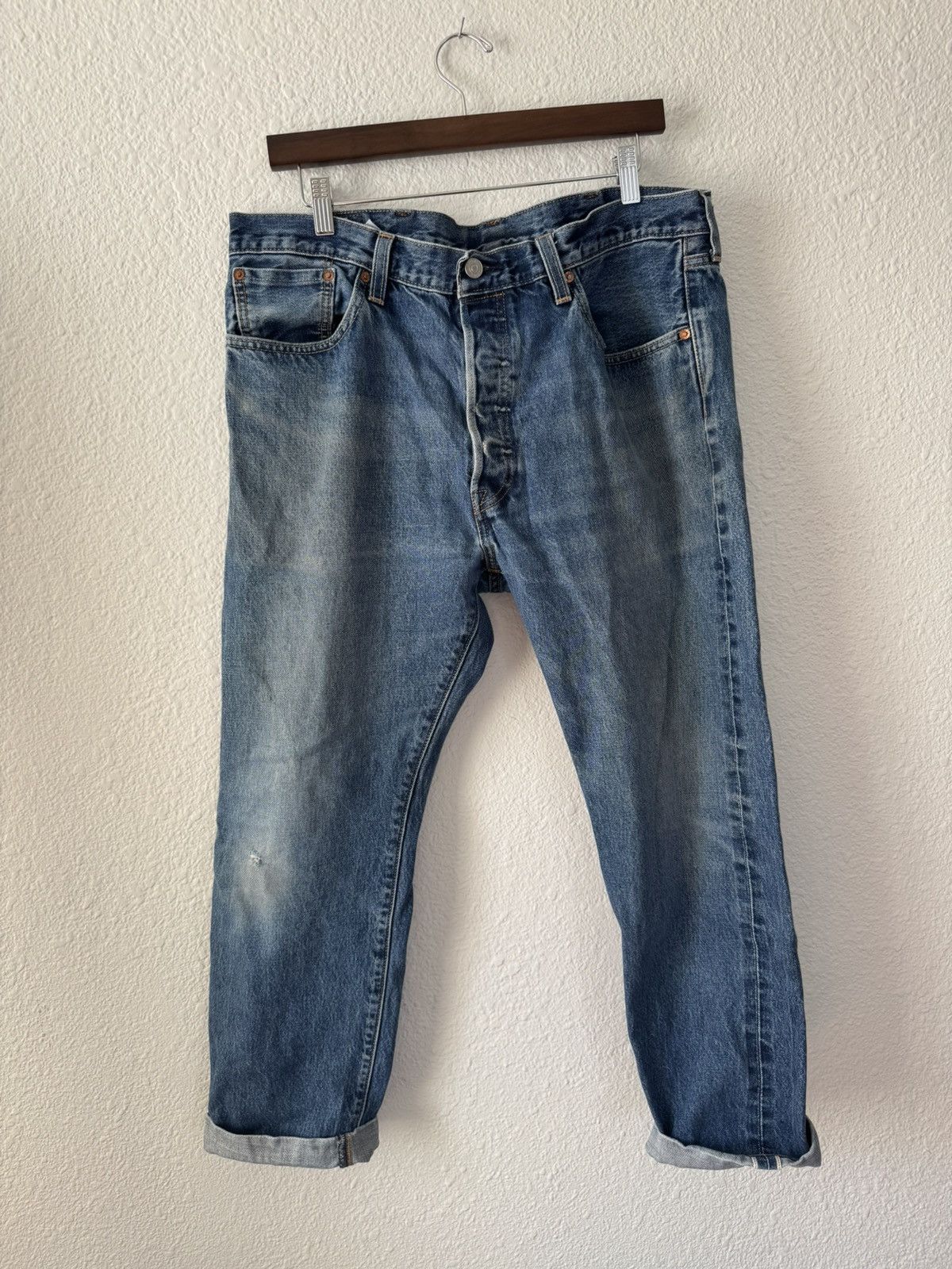 Levi's Levi’s Premium 501 ST Selvedge Jeans W38 L29 (Blank Red Tab) Size US 38 / EU 54 - 1 Thumbnail