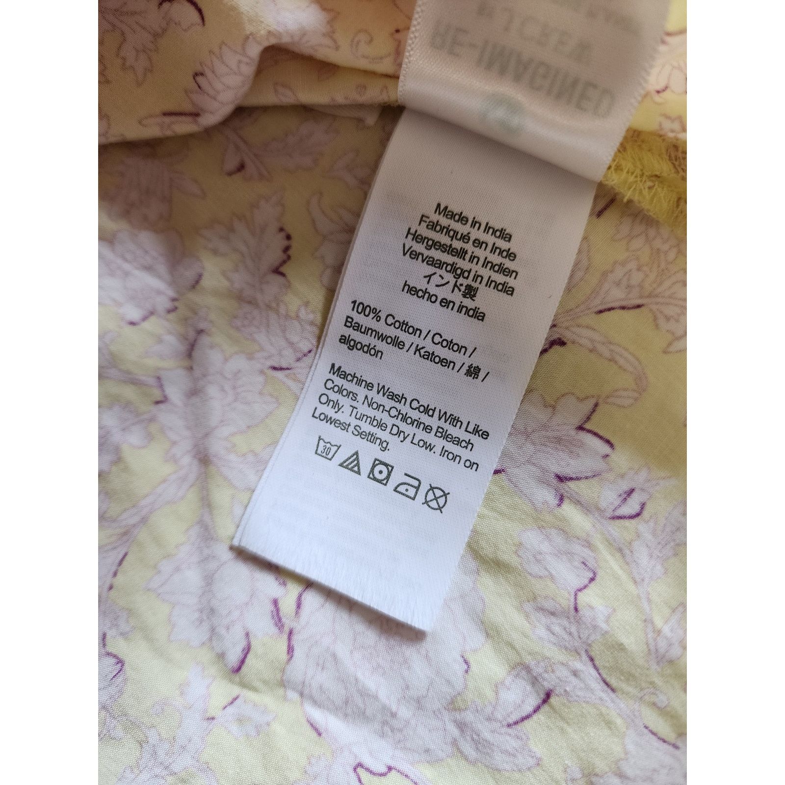 J.Crew J.Crew Sleeveless Blouse XS Ruffle Trim Yellow Floral Cotton Size XS / US 0-2 / IT 36-38 - 5 Thumbnail