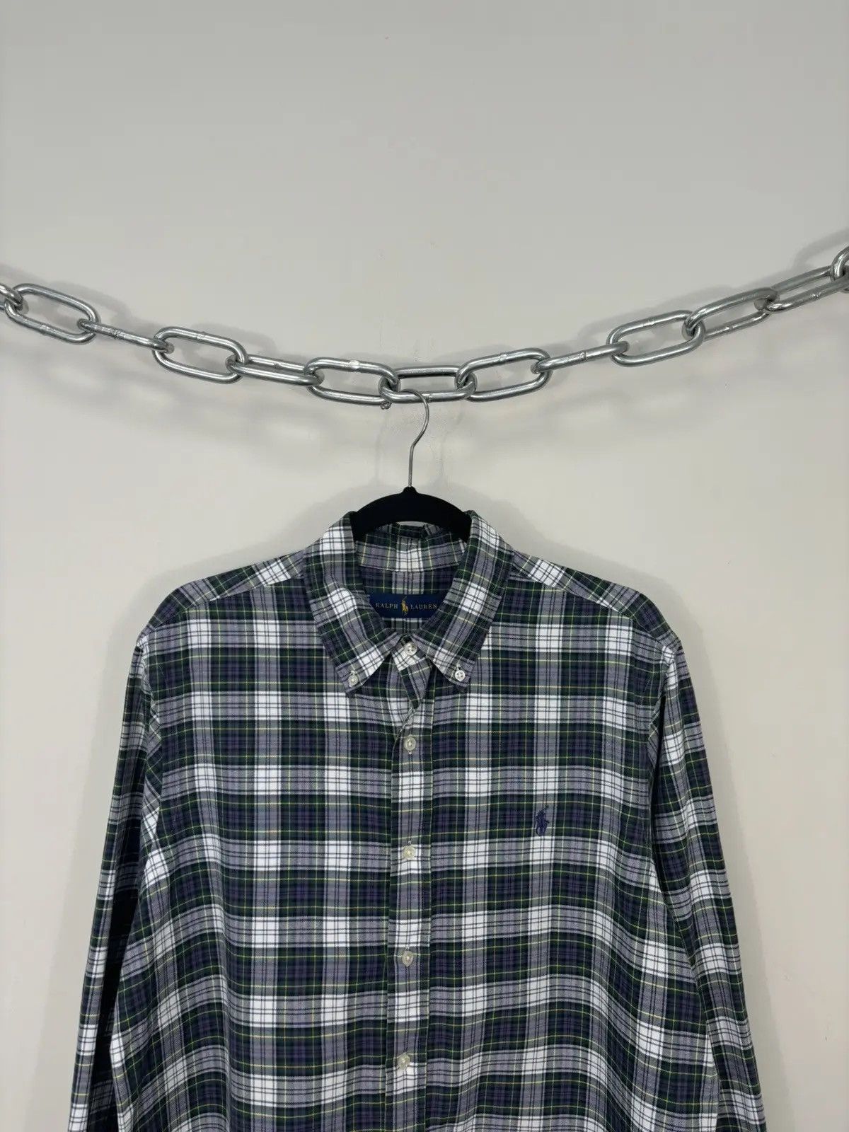 Ralph Lauren × Vintage Vintage Ralph Lauren Tartan Check Luxury Button Up Shirt Size US L / EU 52-54 / 3 - 2 Thumbnail