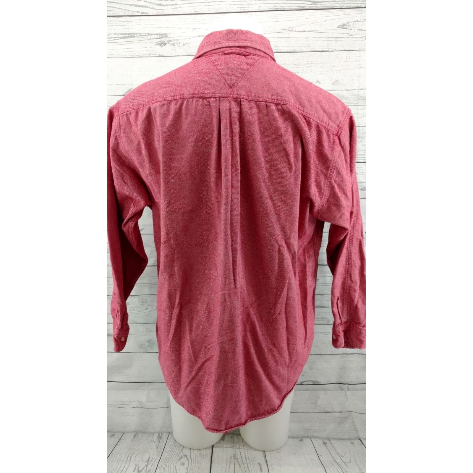 Tommy Hilfiger Mens Tommy Hilfiger Shirt L Pink White Striped Long Sleeve Button Front Front Shirt Size US L / EU 52-54 / 3 - 5 Thumbnail
