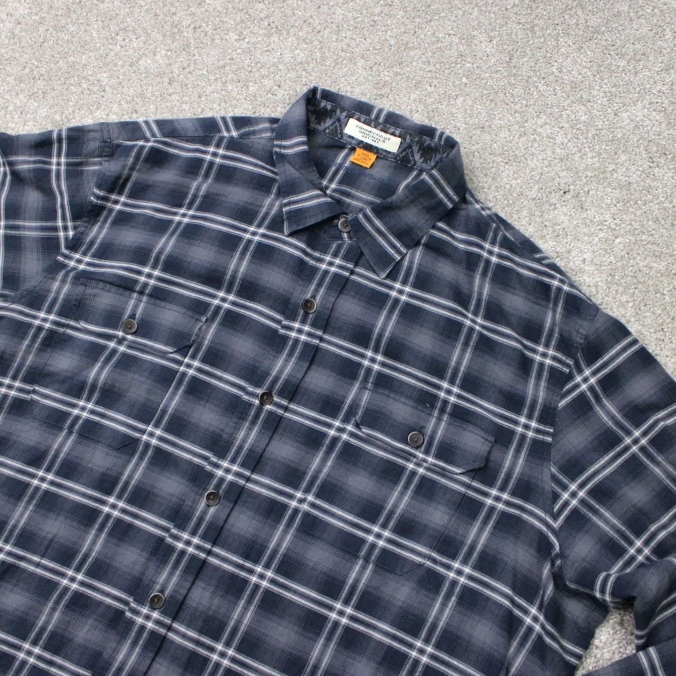 Vintage Tailor Vintage Shirt Mens 2XL Blue Plaid Flannel Button-Up Long Sleeve Casual Workwear Size US XXL / EU 58 / 5 - 3 Thumbnail