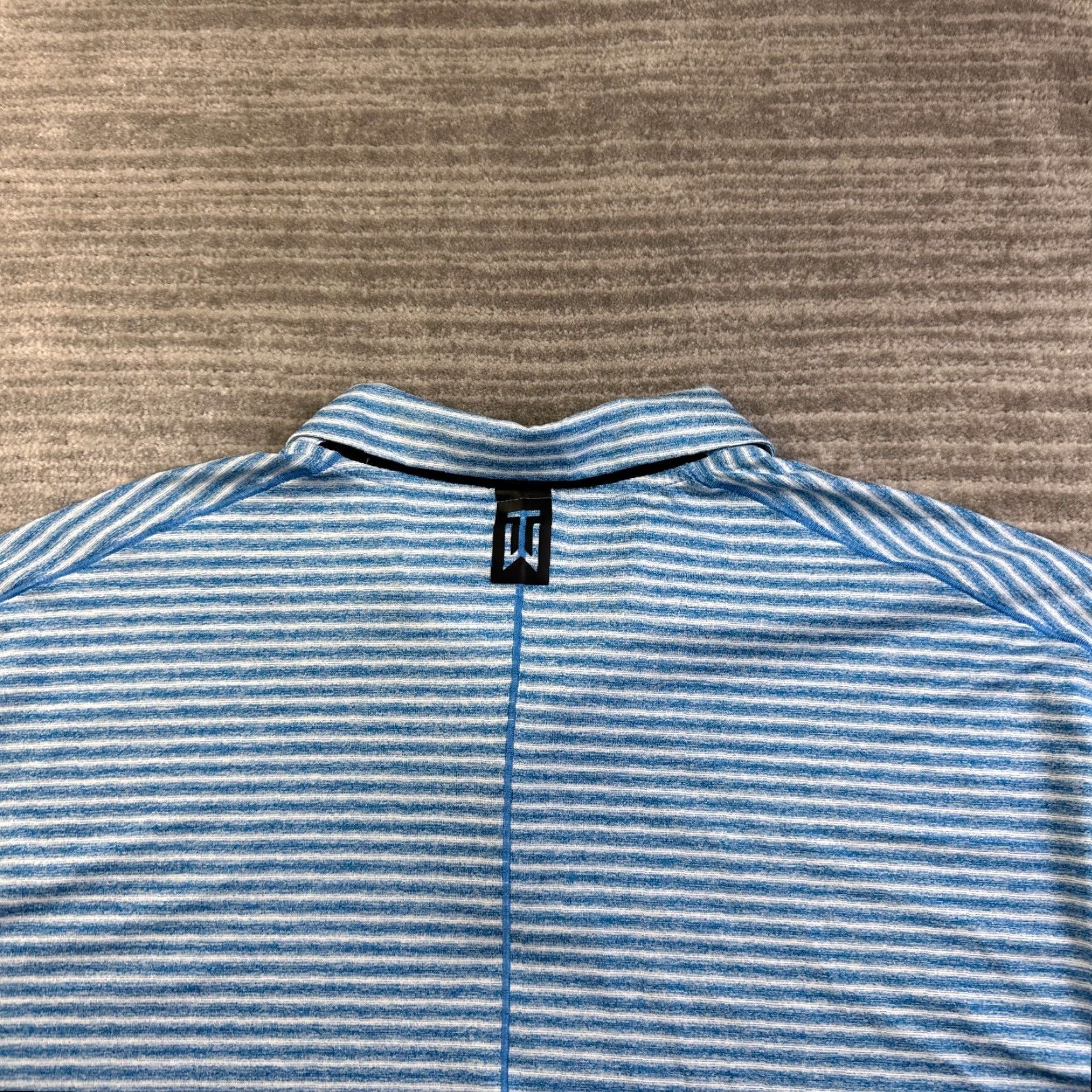 Nike Nike Tiger Woods Polo Shirt Mens Extra Large Blue Dri Fit Vapor Dry Stripe Size US XL / EU 56 / 4 - 5 Thumbnail