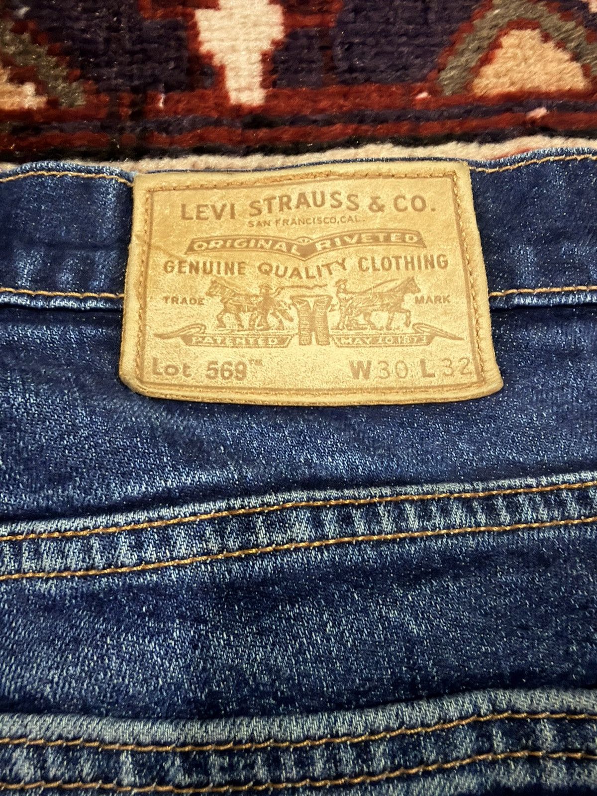 Levi's Levis Big E 569 Distressed Faded Grunge Rockers Denim Size US 32 / EU 48 - 3 Thumbnail