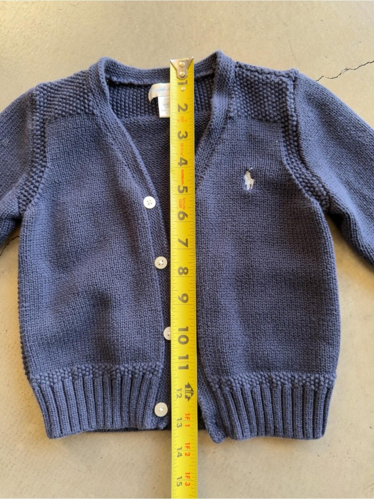 Polo Ralph Lauren Ralph Lauren / Cotton Knit Cardigan Sweater / Navy / 24M Size US XXS / EU 40 - 5 Thumbnail