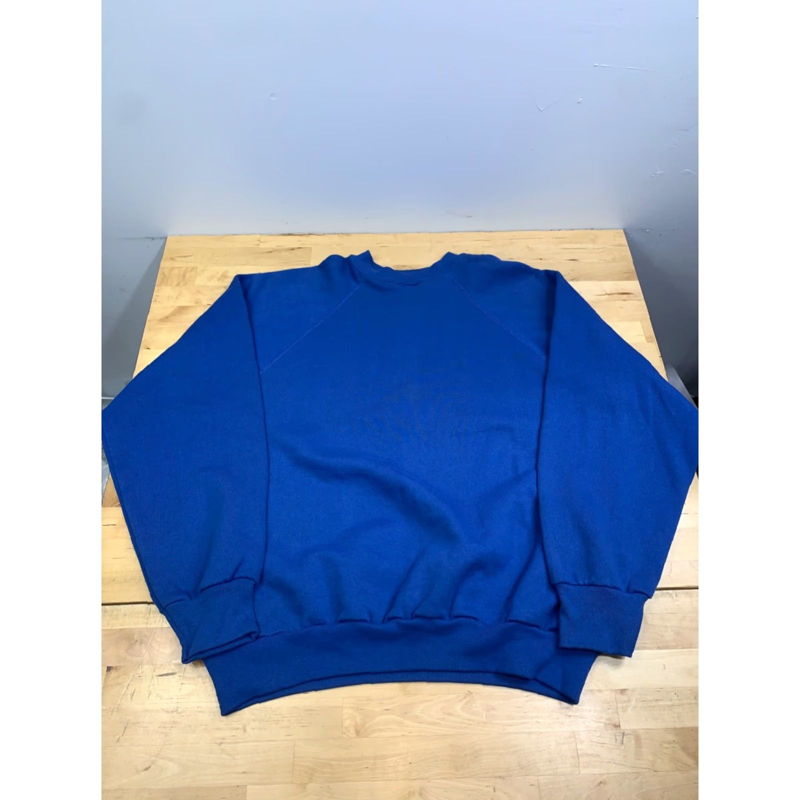 Tultex VINTAGE Tultex Crewneck Sweatshirt Men L Blue 80s Pullover Sweatshirt 12850 Size US L / EU 52-54 / 3 - 7 Thumbnail