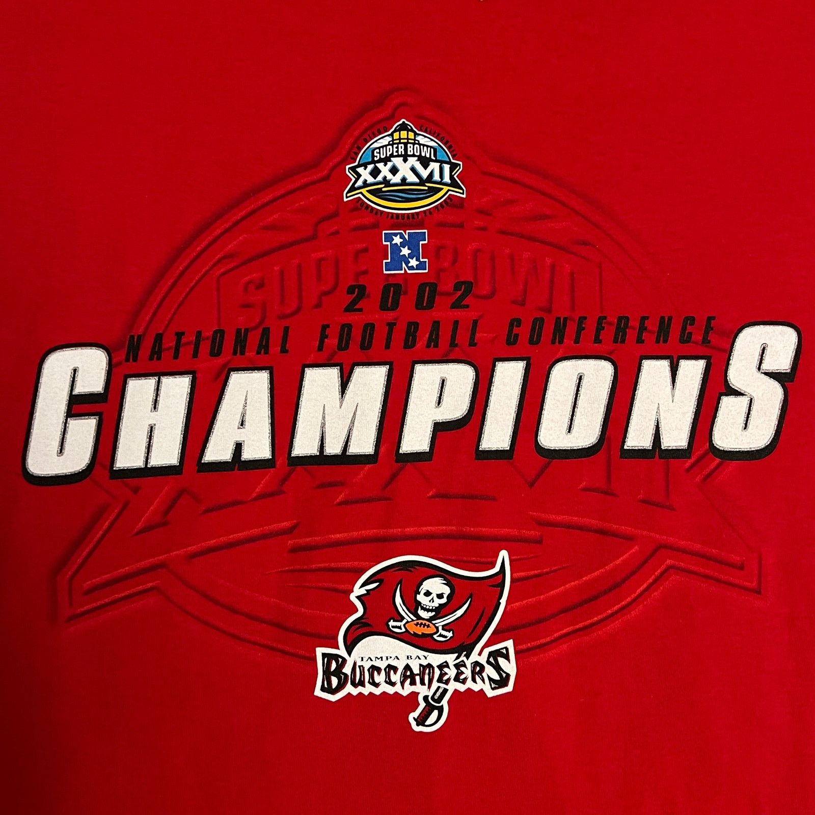 NFL Tampa Bay Buccaneers 2002 NFC Champs Shirt - XL Size US XL / EU 56 / 4 - 2 Thumbnail