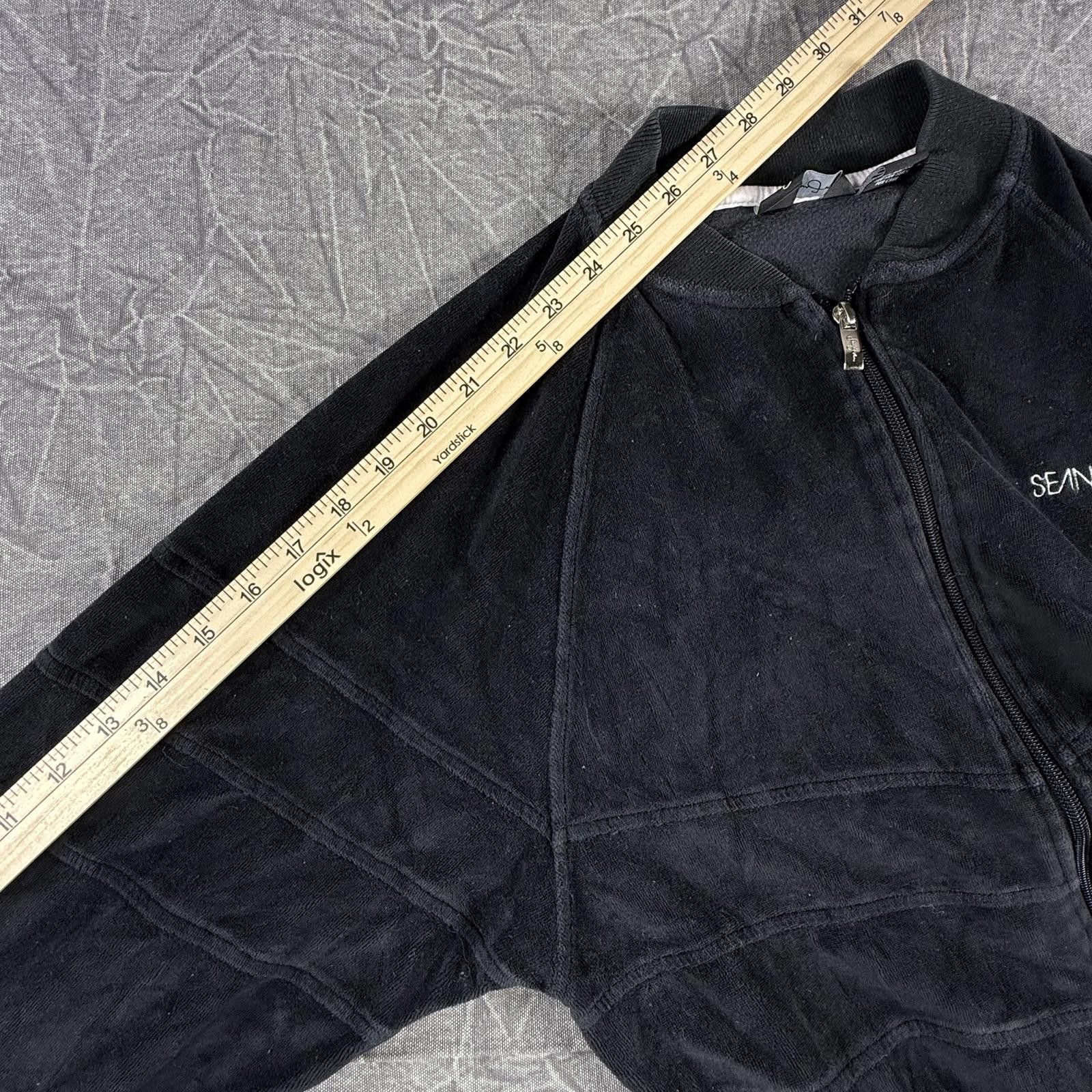 Sean John Sean John Sweater Women's L Black Vintage Y2K Velour Size L / US 10 / IT 46 - 7 Thumbnail