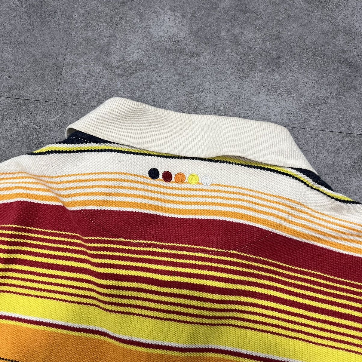 Coogi × Vintage COOGI Short Sleeve Polo Shirt Yellow, Red, Black Striped Size US XXL / EU 58 / 5 - 4 Thumbnail