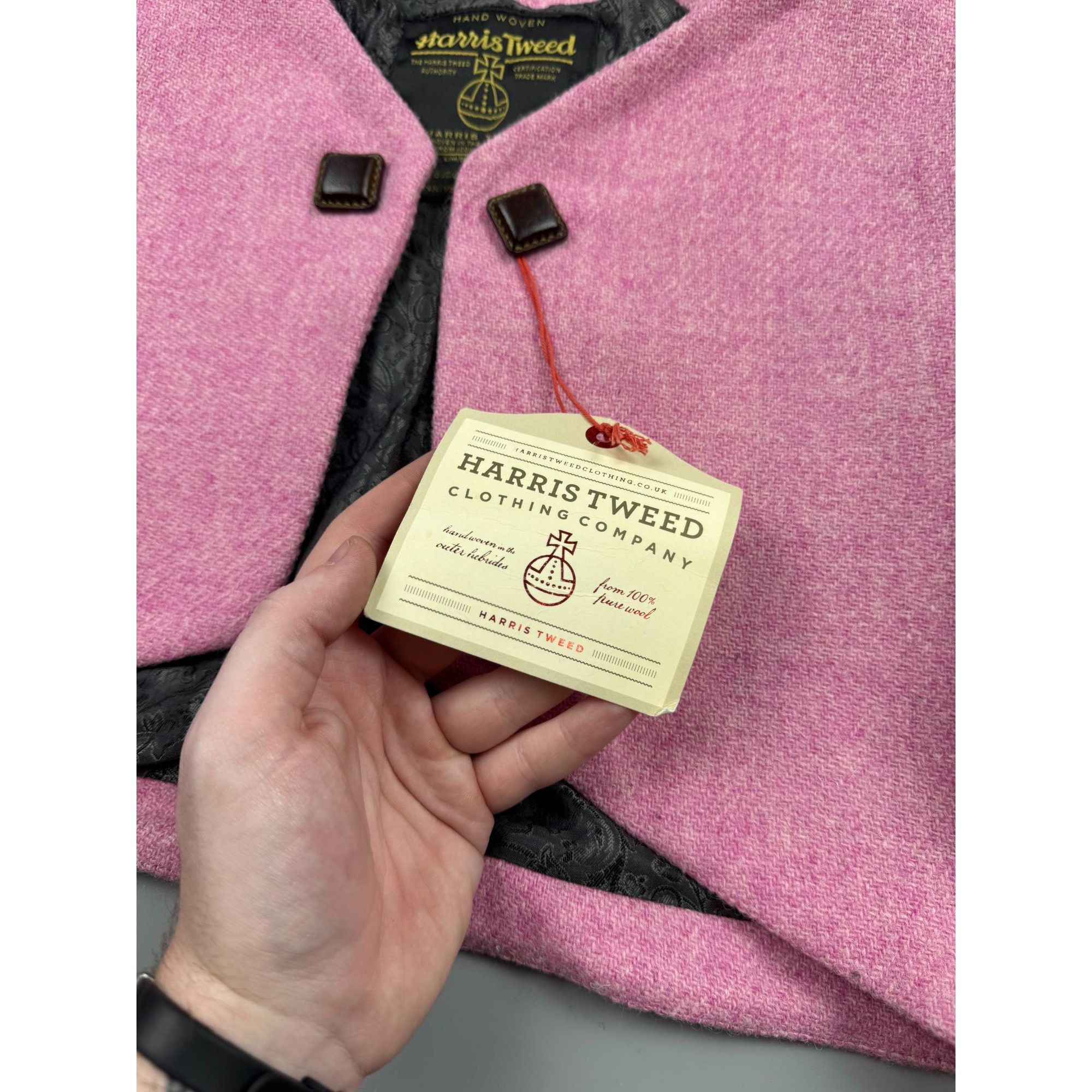 Harris Tweed Harris Tweed Shortened Pink Cardigan (Y1217) Size M / US 6-8 / IT 42-44 - 5 Thumbnail