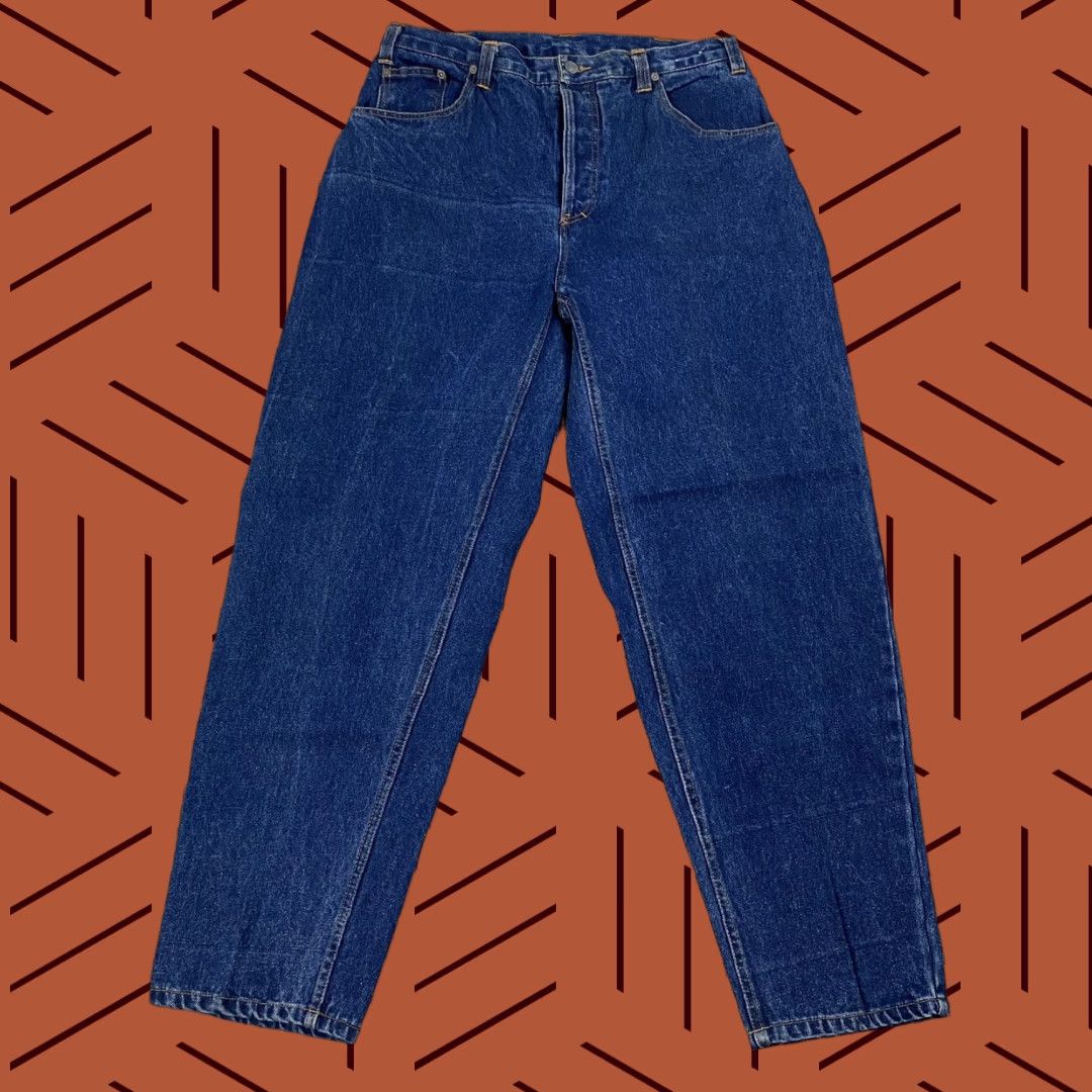 Express VINTAGE Express Jeans Denim 34x30 Tapered 100% Cotton Dark Wash 5-Pocket Mens Retro Streetwear 80s 90s Size US 34 / EU 50 - 1 Thumbnail