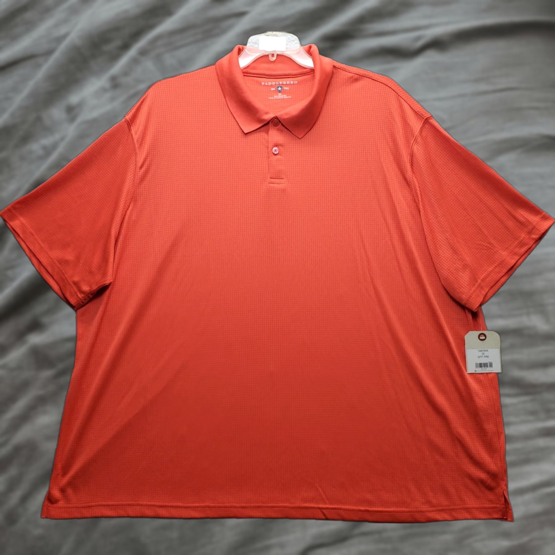 Vintage Saddlebred Polo Shirt Men 3X Orange Relaxed Fit Short Sleeve Collared Popover Shirt Size US XXL / EU 58 / 5 - 1 Thumbnail