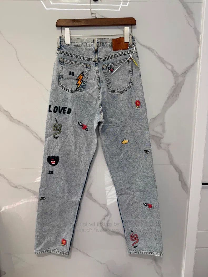 Gucci Gucci Insect-patterned jeans Size 27" / US 4 / IT 40 - 2 Thumbnail