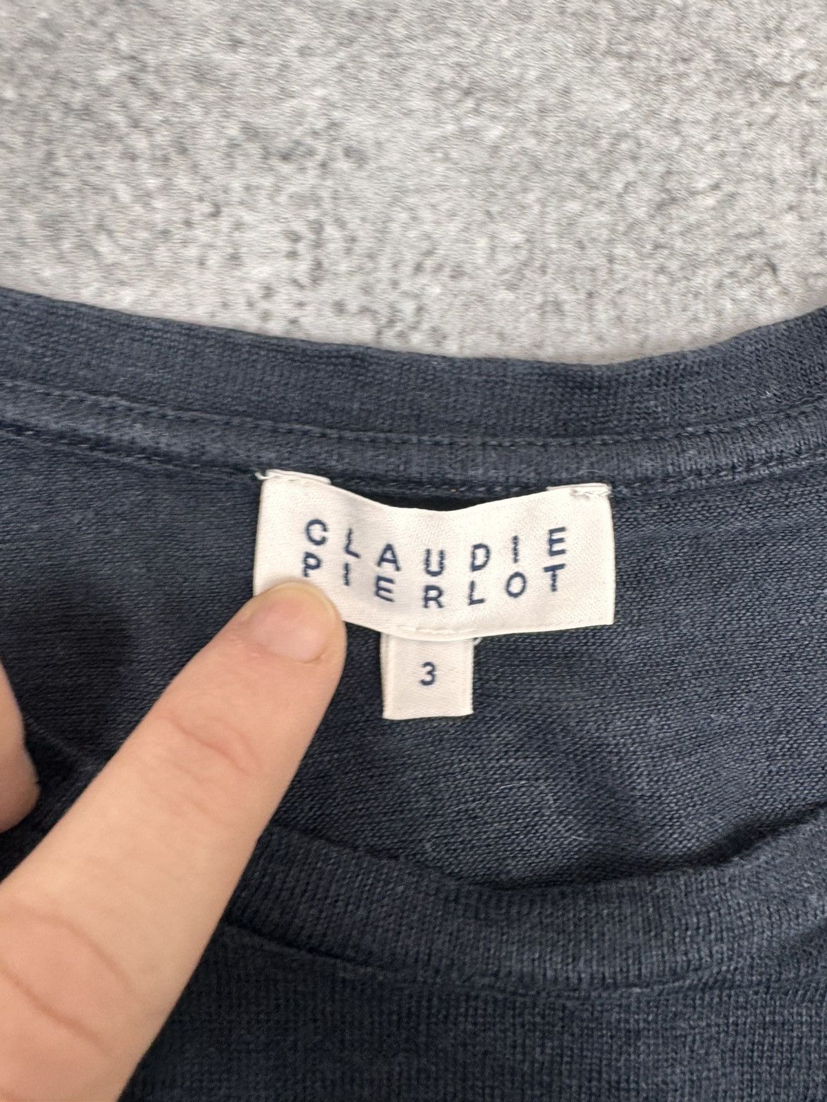 Other Claudie Pierlot Linen Women Blouse Navy Size М Size M / US 6-8 / IT 42-44 - 3 Thumbnail