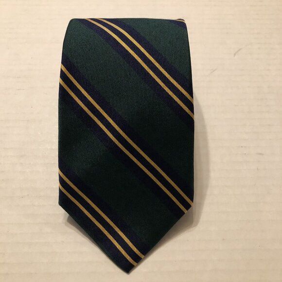 Lands' End lands' end men's new green silk tie 3 1/2" X 61 3/4" Size ONE SIZE - 1 Thumbnail