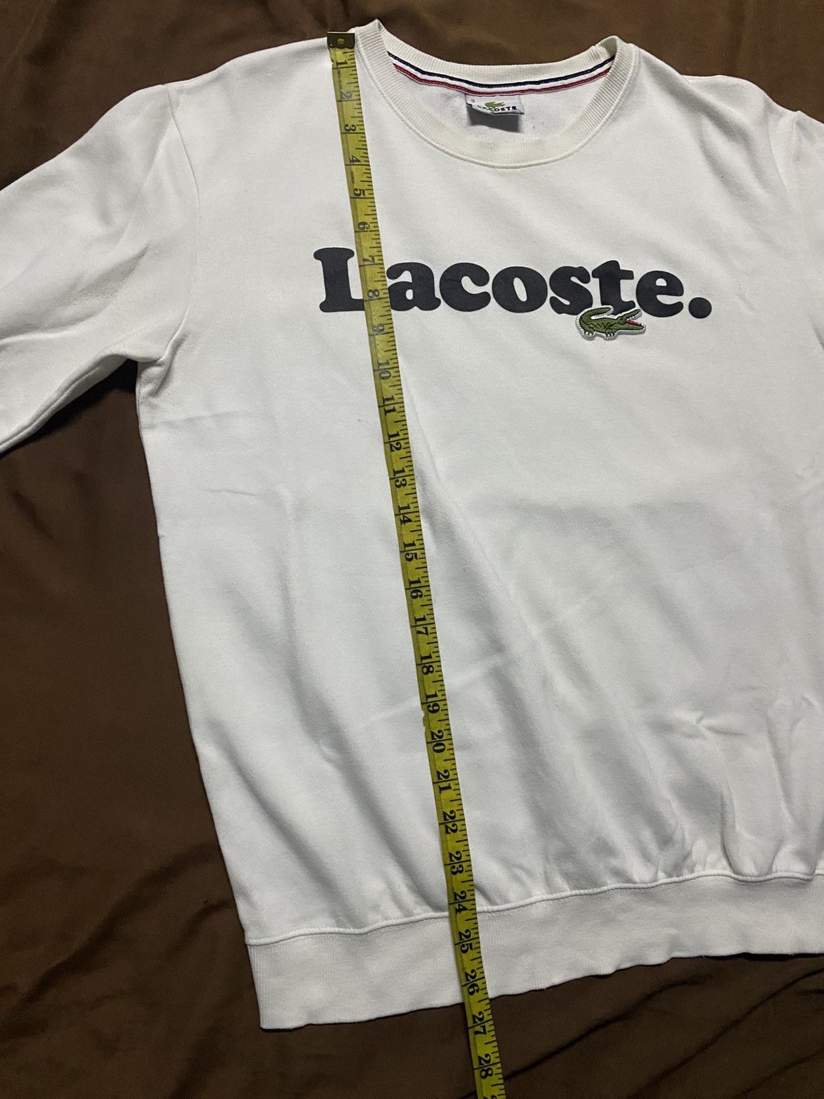 Lacoste Lacoste Spellout White Sweatshirt Size US M / EU 48-50 / 2 - 8 Thumbnail