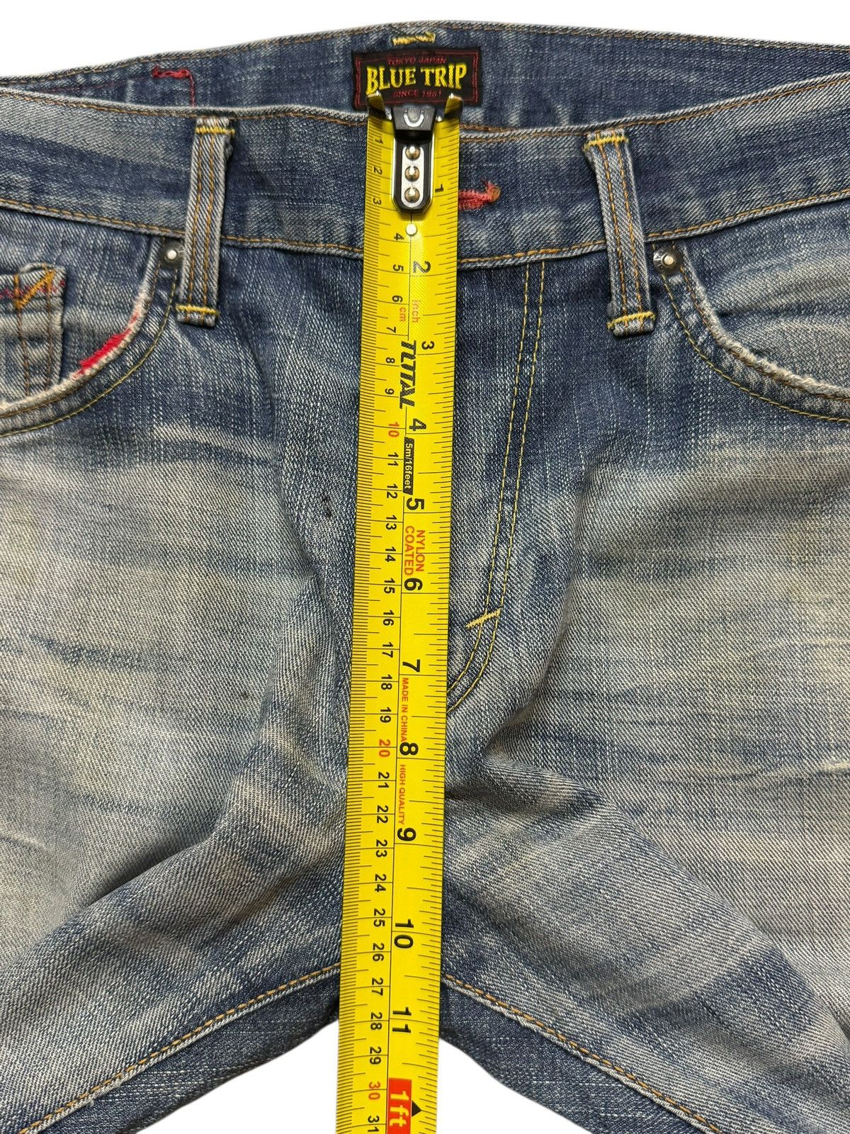 Edwin Vintage 90s Japan Edwin Blue Trip Faded Wash Wide Leg Baggy Size US 34 / EU 50 - 13 Thumbnail