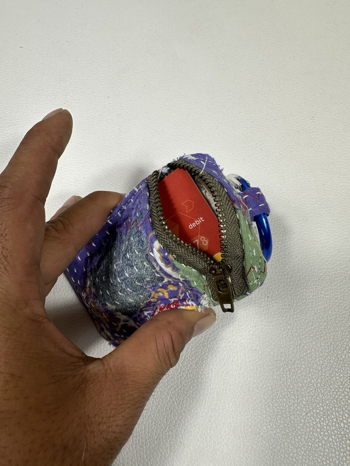Other Custom Made Distressed Paisley Patchwork Keychain Wallet Size ONE SIZE - 7 Thumbnail