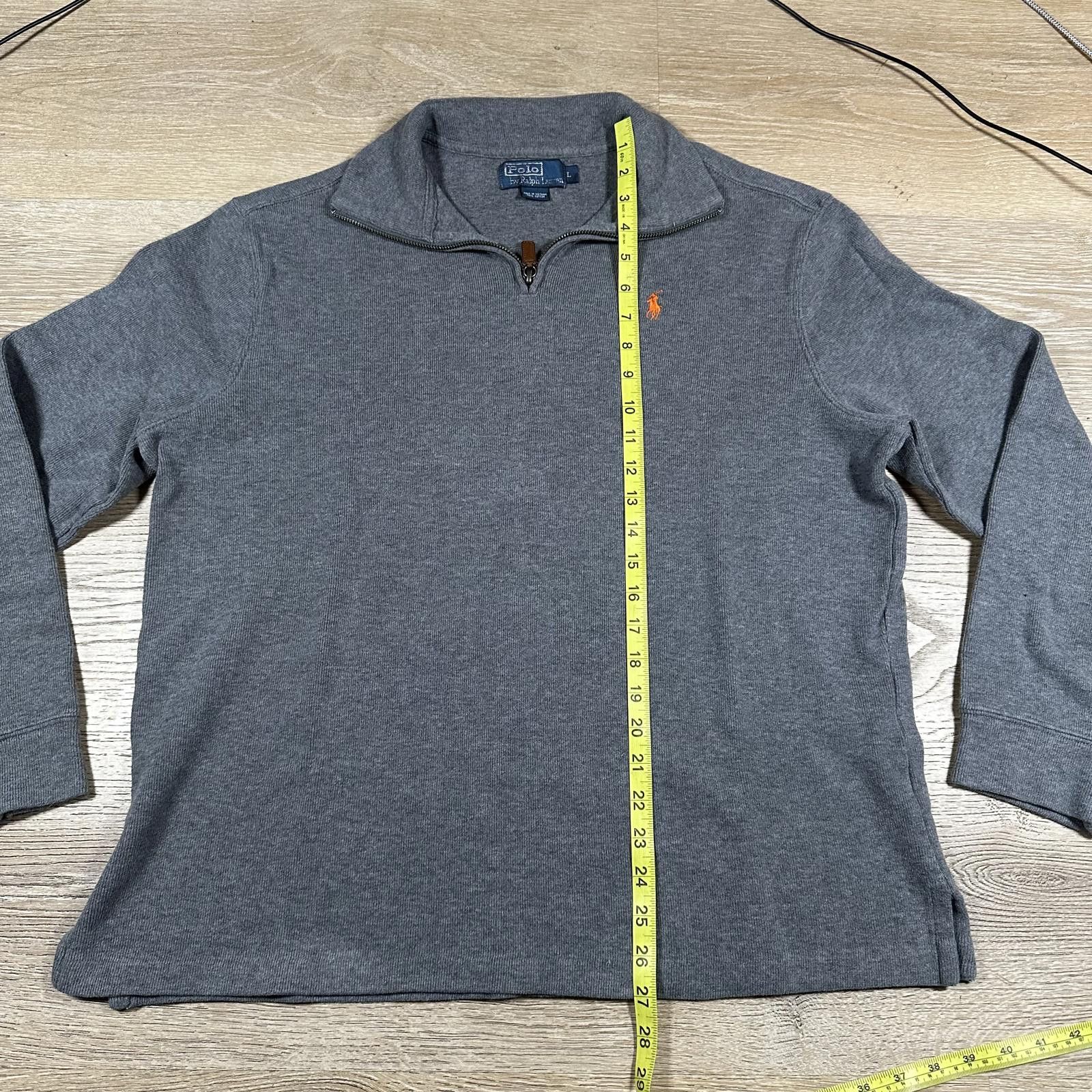 Other Polo by Ralph Lauren Men's Quarter Zip Sweater Large Gray Size US L / EU 52-54 / 3 - 9 Thumbnail