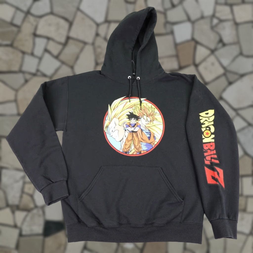 Vintage Dragon Ball Z Hoodie Mens Small Black Goku Super Sayain Pullover Sweatshirt Anime Size US S / EU 44-46 / 1 - 1 Thumbnail