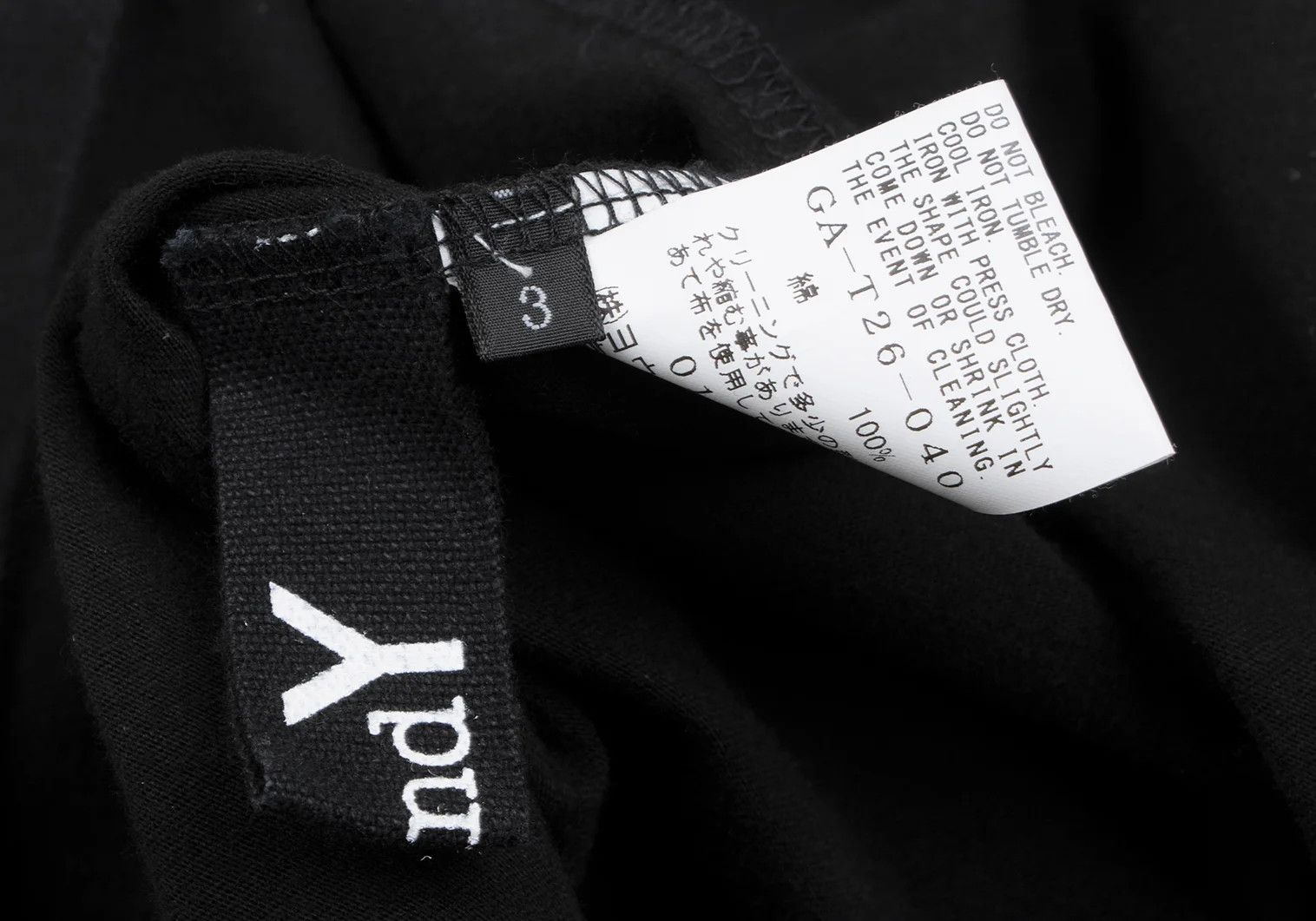 Yohji Yamamoto Long Bias Zip Long Sleeve T-Shirt in Black Size 3 Size US L / EU 52-54 / 3 - 12 Thumbnail