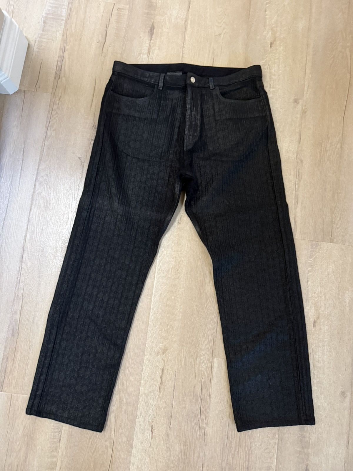 Givenchy Givenchy Waxed Monogram Jeans Size US 34 / EU 50 - 1 Thumbnail