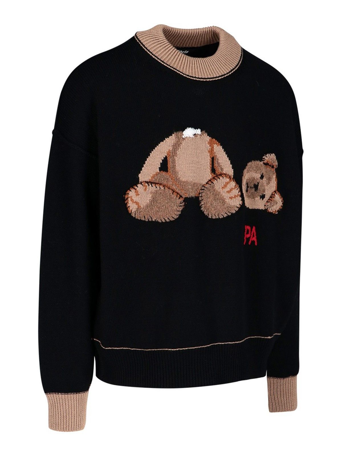 Palm Angels o1gr1nt0425 Pa Bear Sweater in Black Brown Size US M / EU 48-50 / 2 - 2 Thumbnail