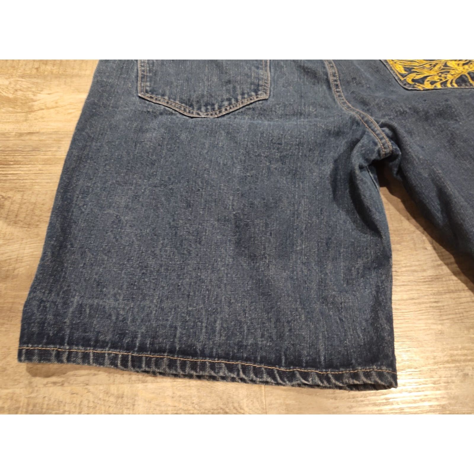 Phat Farm Phat Farm Y2K Denim Blue Jean Shorts 42x11 Embroidered Pockets Hip Hop Jorts Size US 42 / EU 58 - 4 Thumbnail