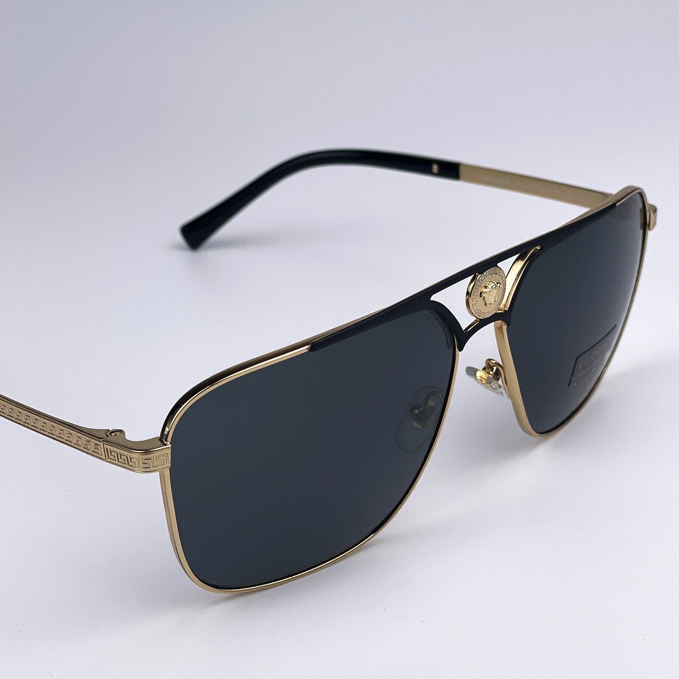 Versace NEW Versace VE2238 143687 Rectangle Metal Unisex Sunglasses Size ONE SIZE - 9 Thumbnail