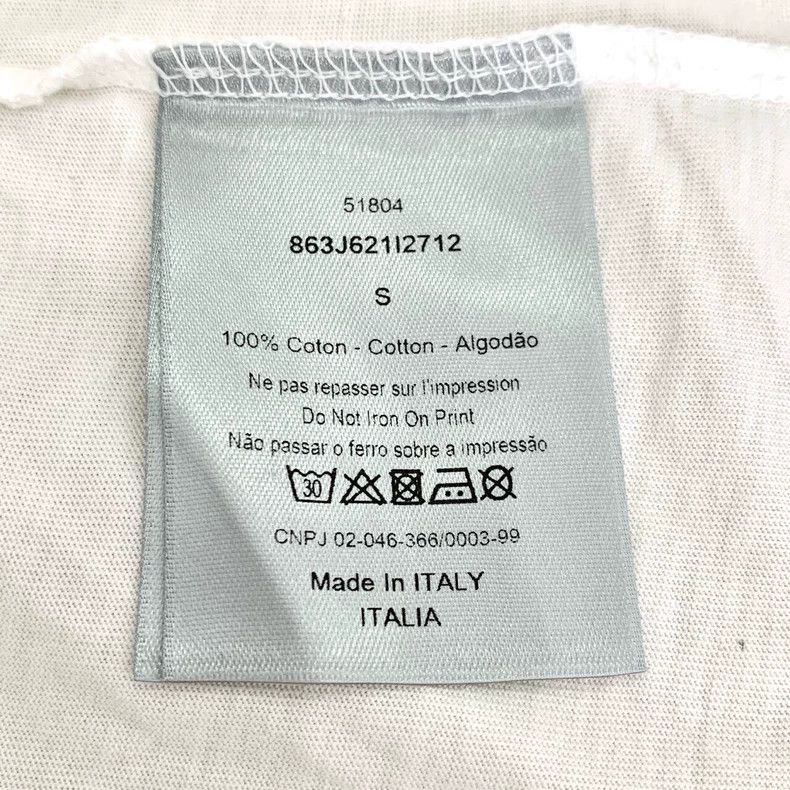 Dior Dior Logo slogan printed round-neck white cotton short-slee Size US S / EU 44-46 / 1 - 7 Thumbnail