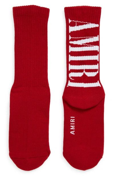Amiri o1mle1224 Size: 43/44 / Core Logo Sock in Red Size ONE SIZE - 3 Thumbnail
