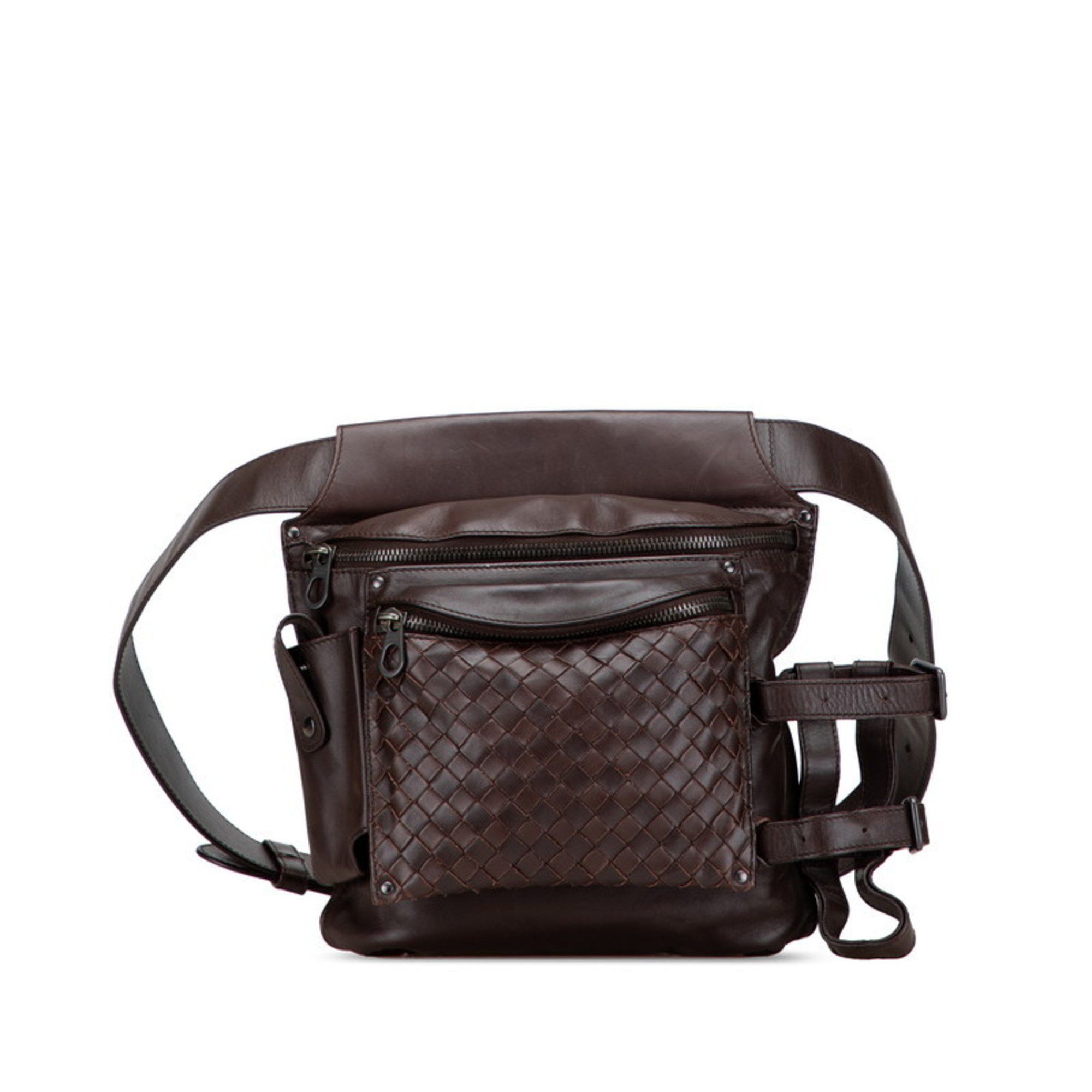 Bottega Veneta Intrecciato Waist Bag in Brown Leather for Women