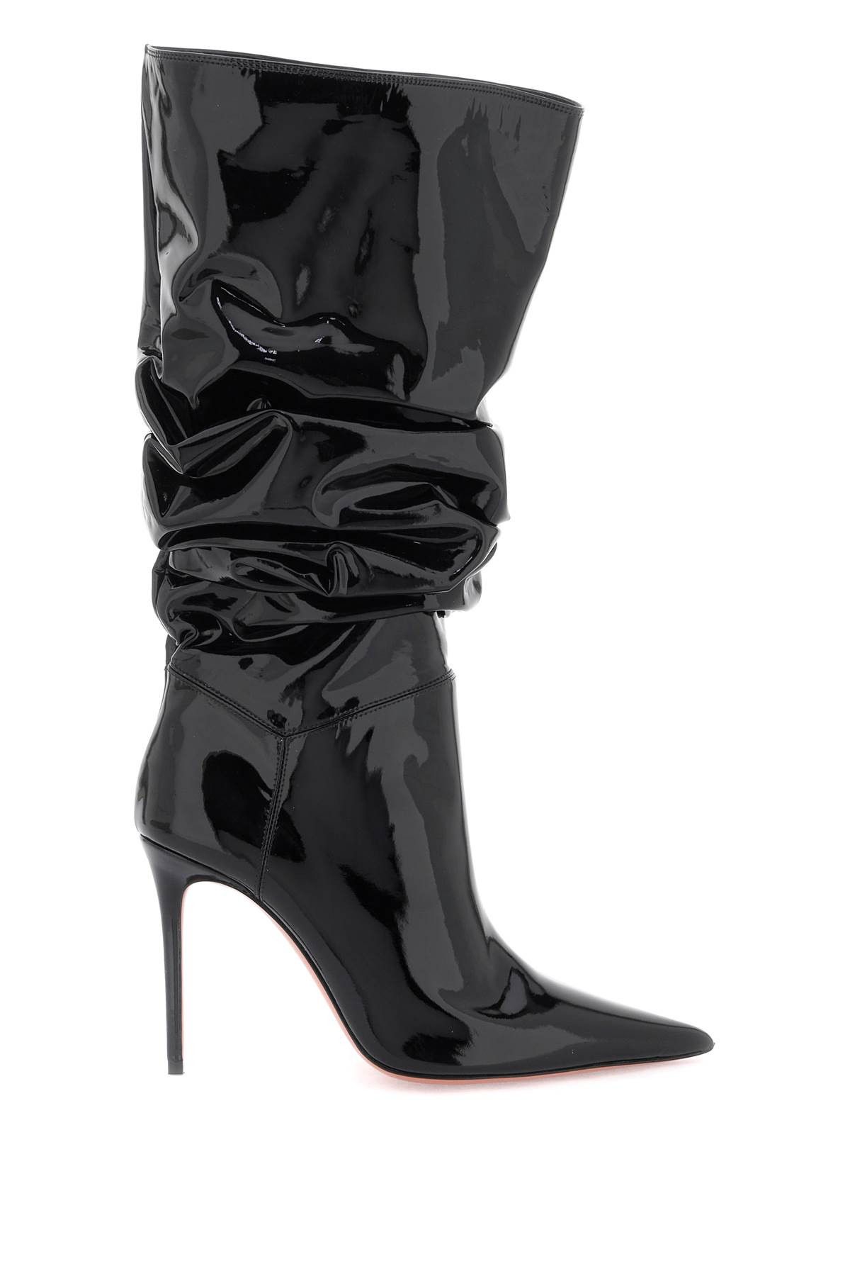 image of Amina Muaddi Jahleel Cuissardes Boots in Black, Women's (Size 6)