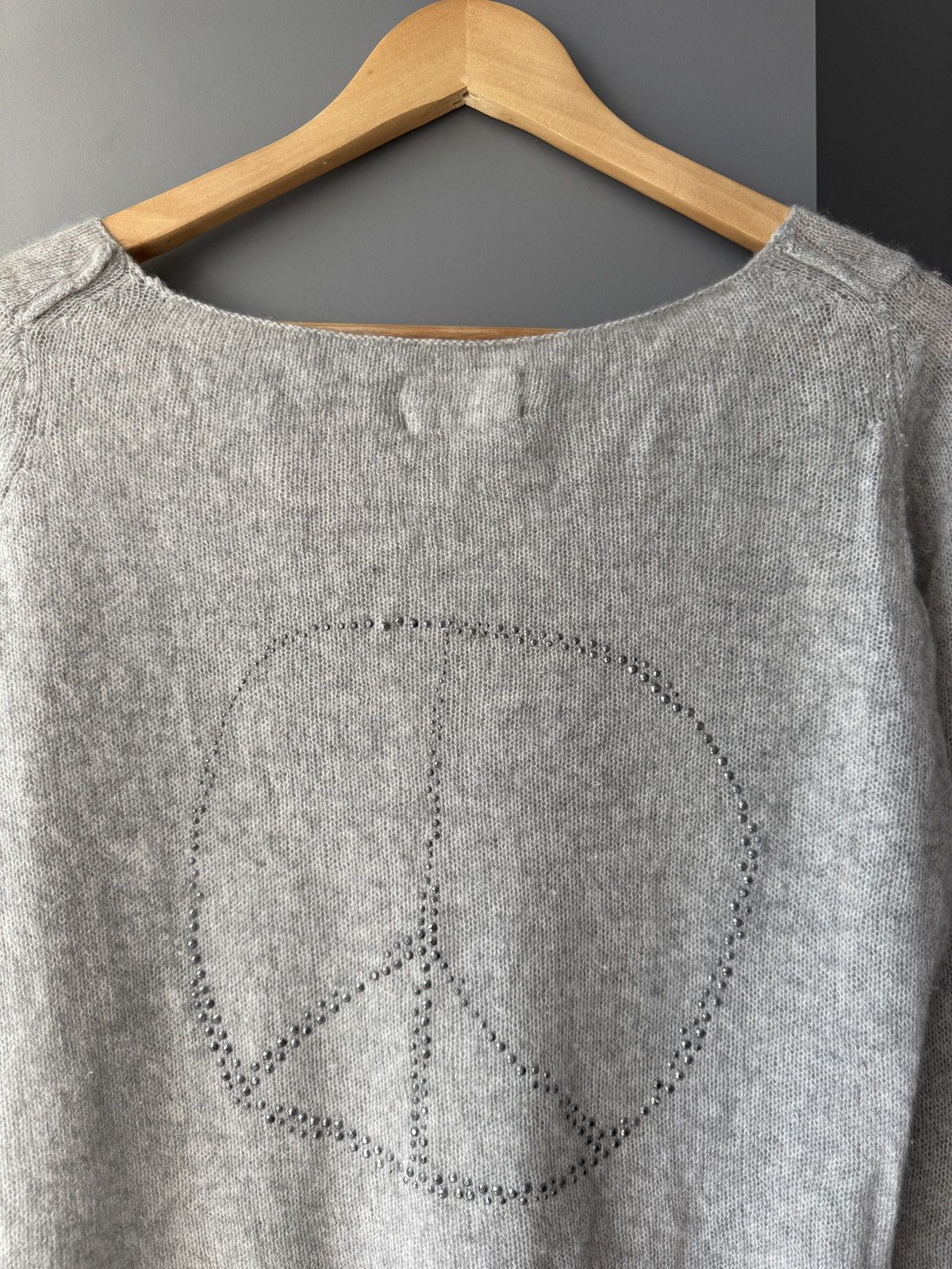Zadig & Voltaire Zadig & Voltaire Cashmere Peace Crystals Knitted Sweater Size L / US 10 / IT 46 - 7 Thumbnail