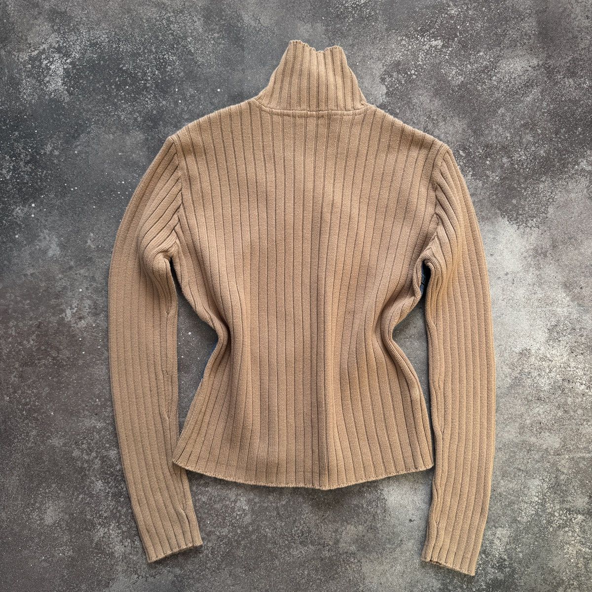 Japanese Brand Avant Garde Vintage Patchwork Unisex Ribbed Knit Zip Sweater Size US M / EU 48-50 / 2 - 8 Thumbnail