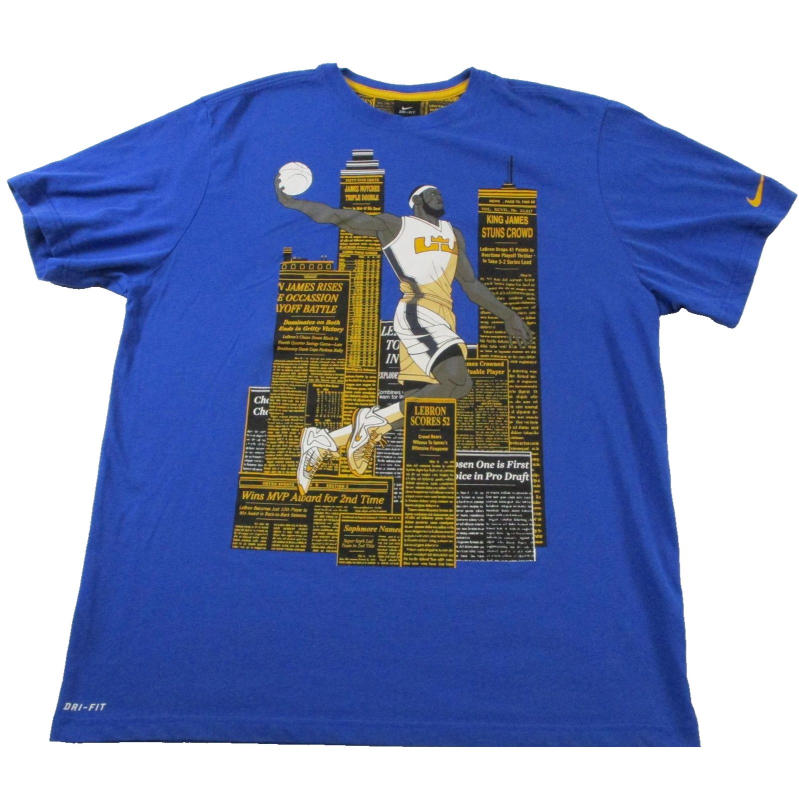 Nike Nike Dri-Fit LeBron James Graphic Tee Mens 2XL Blue 1563 Size US XXL / EU 58 / 5 - 1 Thumbnail