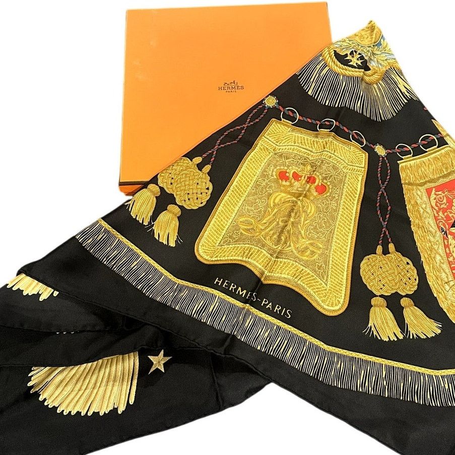 Hermes HERMES Carre 90 Poste et Cavalerie 100% Silk Scarf Box EUC Size ONE SIZE - 5 Thumbnail