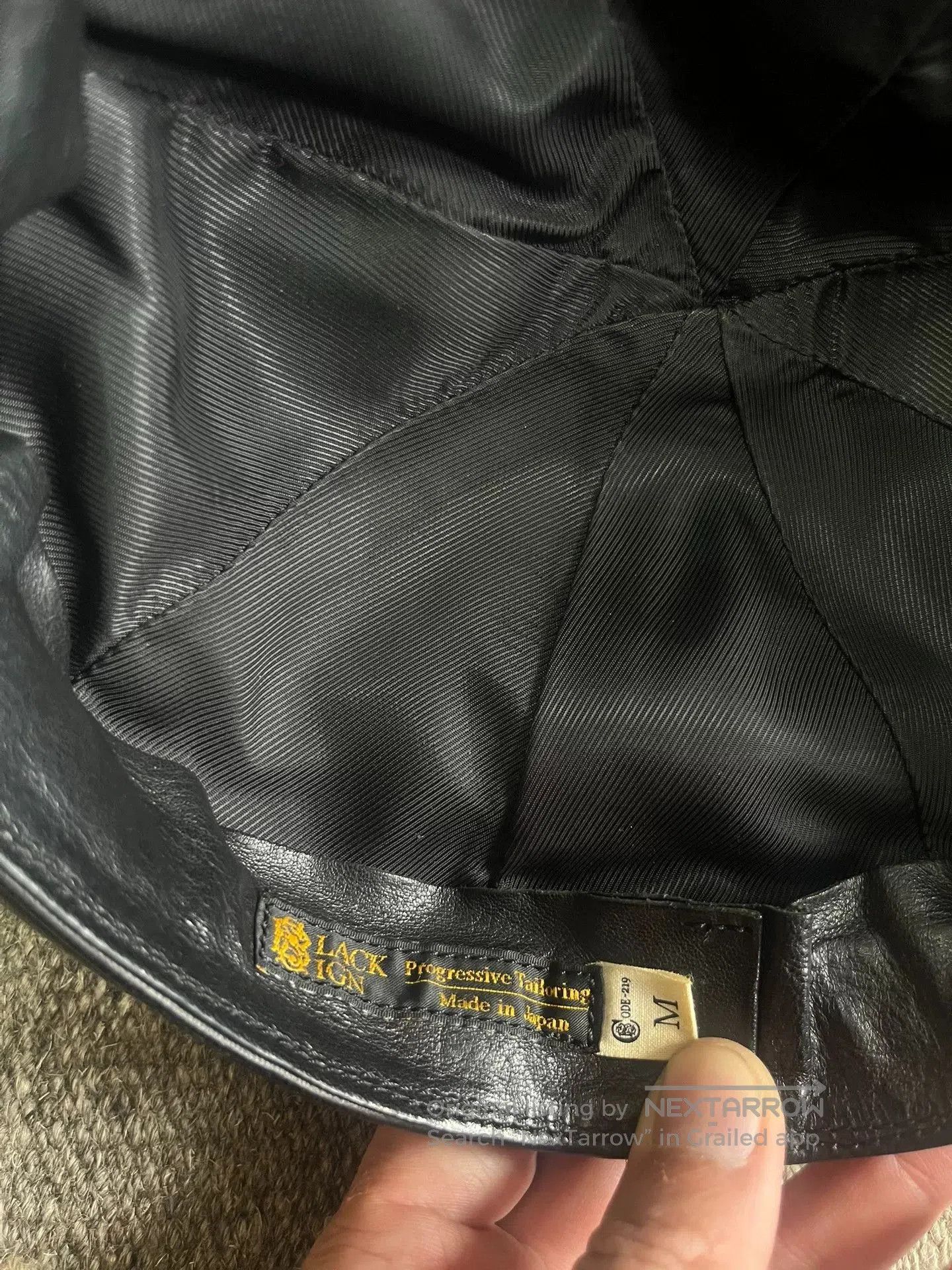 BLACK SIGN Black Sign Horsehide Newsboy Cap Japan. Size ONE SIZE - 7 Thumbnail