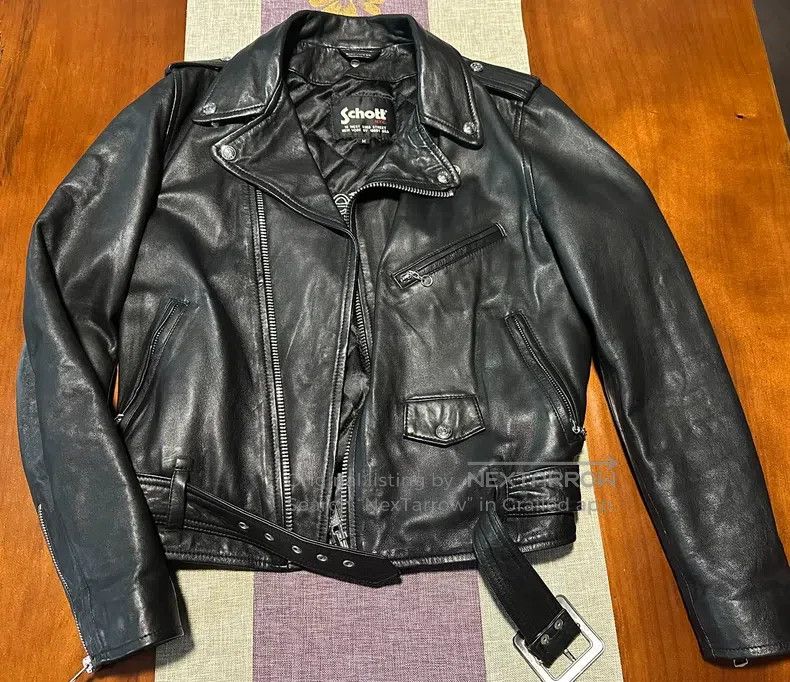 Schott Schott Sheepskin cotton biker jacket Size M / US 6-8 / IT 42-44 - 2 Thumbnail